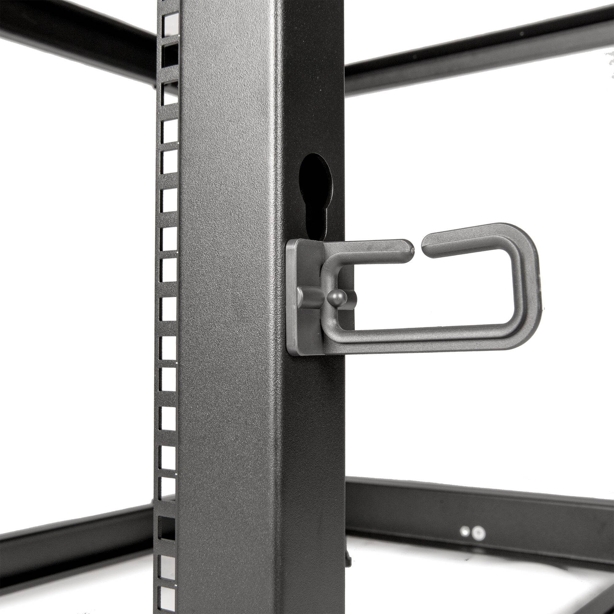 SOLIDRACK 18U ADJUSTABLE DEPTH OPEN FRAME 4 POST RACK W/ CASTERS - 1200 LBS WEIG — view 9