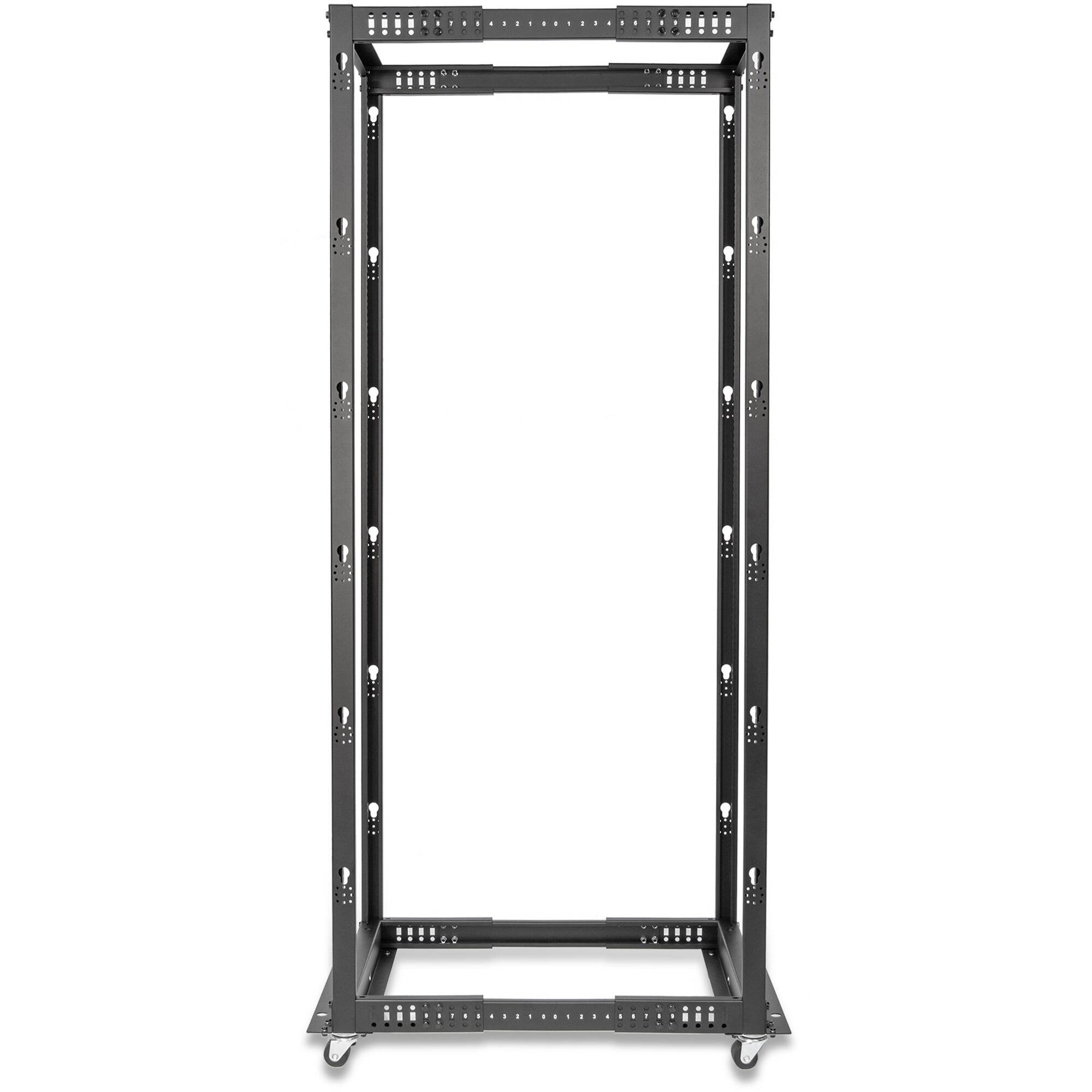 SOLIDRACK 42U ADJUSTABLE DEPTH OPEN FRAME 4 POST RACK W CASTERS - INCLUDES CASTE — view 3