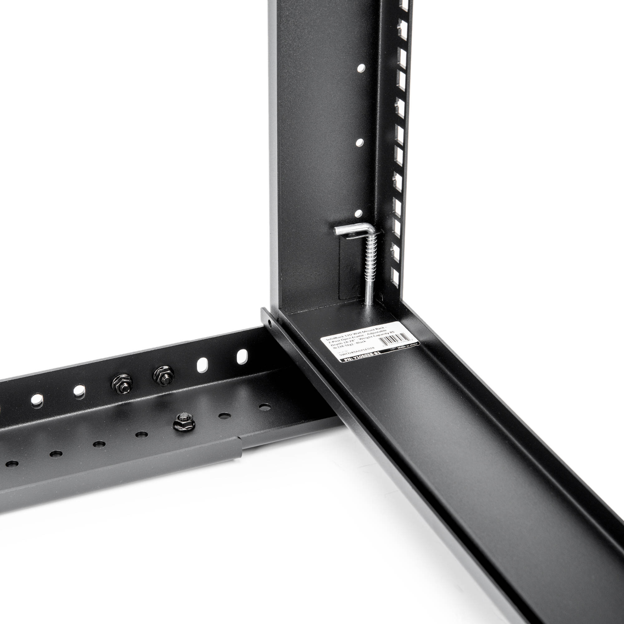 SOLIDRACK 12U WALL MOUNT RACK - 2-POST OPEN FRAME - ADJUSTABLE DEPTH 18 - 25.6 - — view 10