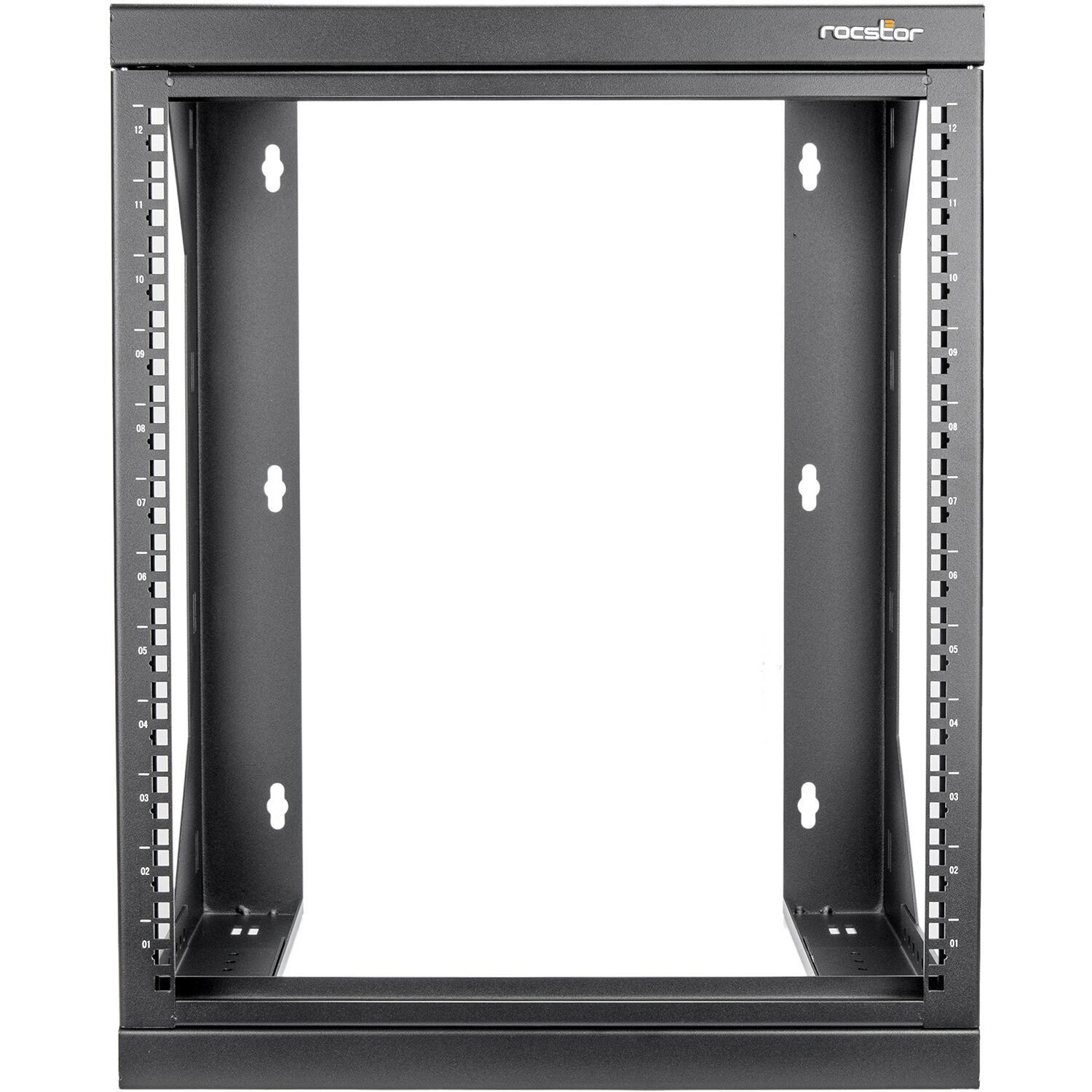 SOLIDRACK 12U WALL MOUNT RACK - 2-POST OPEN FRAME - ADJUSTABLE DEPTH 18 - 25.6 - — view 2