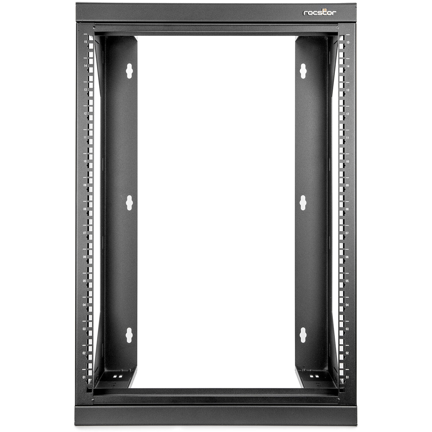 SOLIDRACK 15U WALL MOUNT RACK - 2-POST OPEN FRAME - ADJUSTABLE DEPTH - WEIGHT CA — view 2
