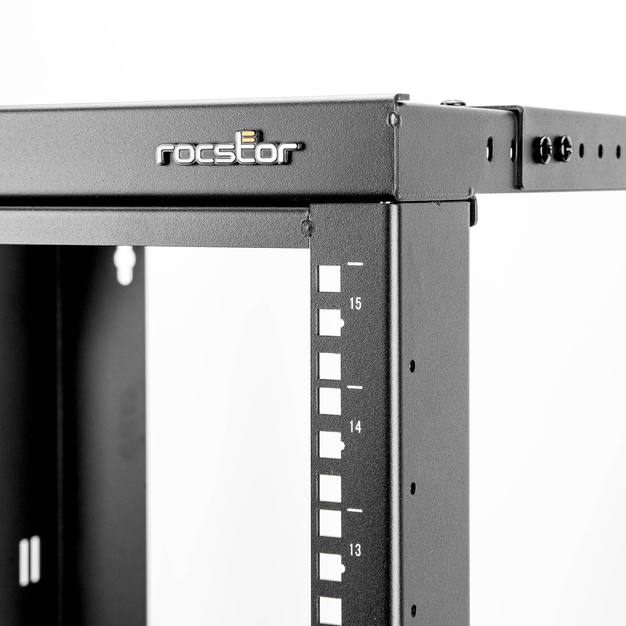 SOLIDRACK 15U WALL MOUNT RACK - 2-POST OPEN FRAME - ADJUSTABLE DEPTH - WEIGHT CA — view 9