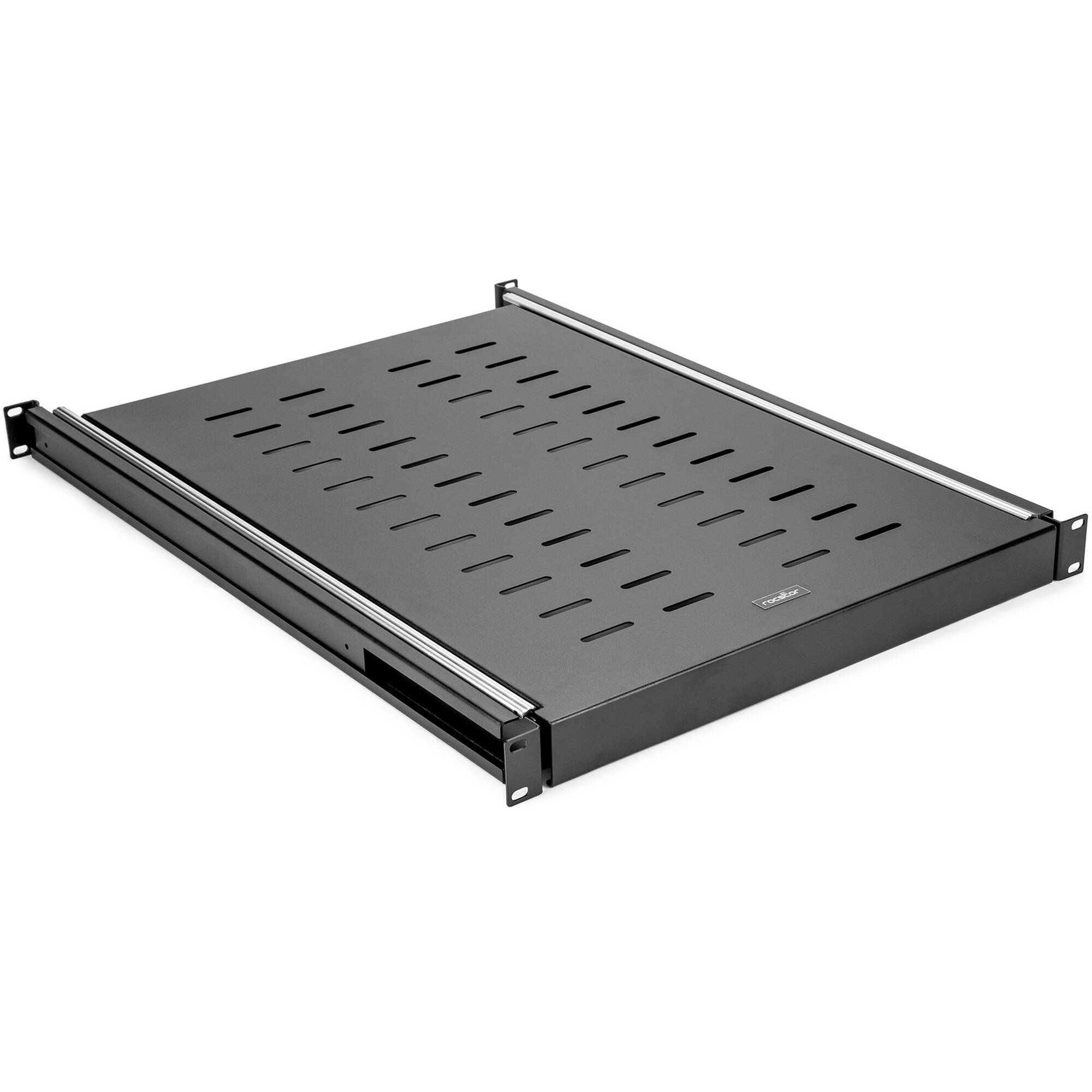Rocstor Y10E049-B1 1U Adjustable Vented Sliding Steel Shelf | 19" Rack