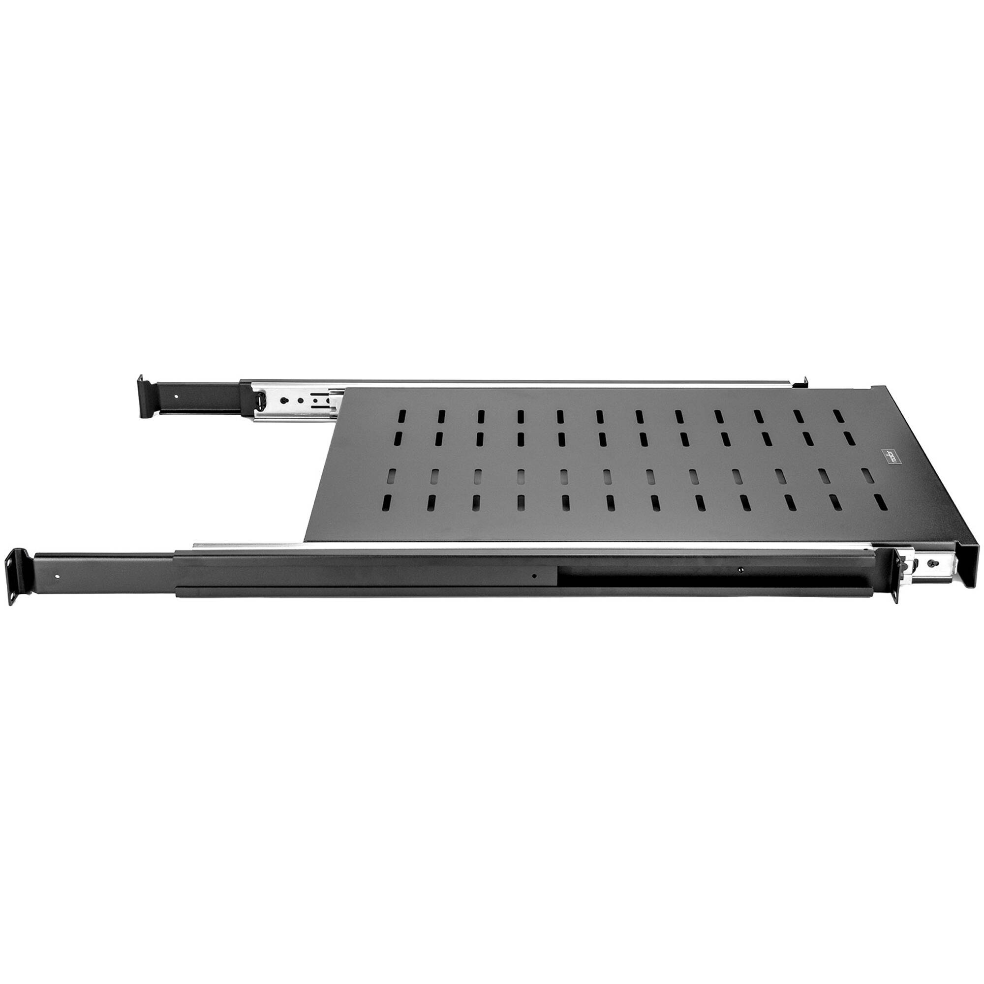 Rocstor 1U adjustable vented sliding steel shelf for 19-inch rack, heavy-duty 132 lb capacity — view 6