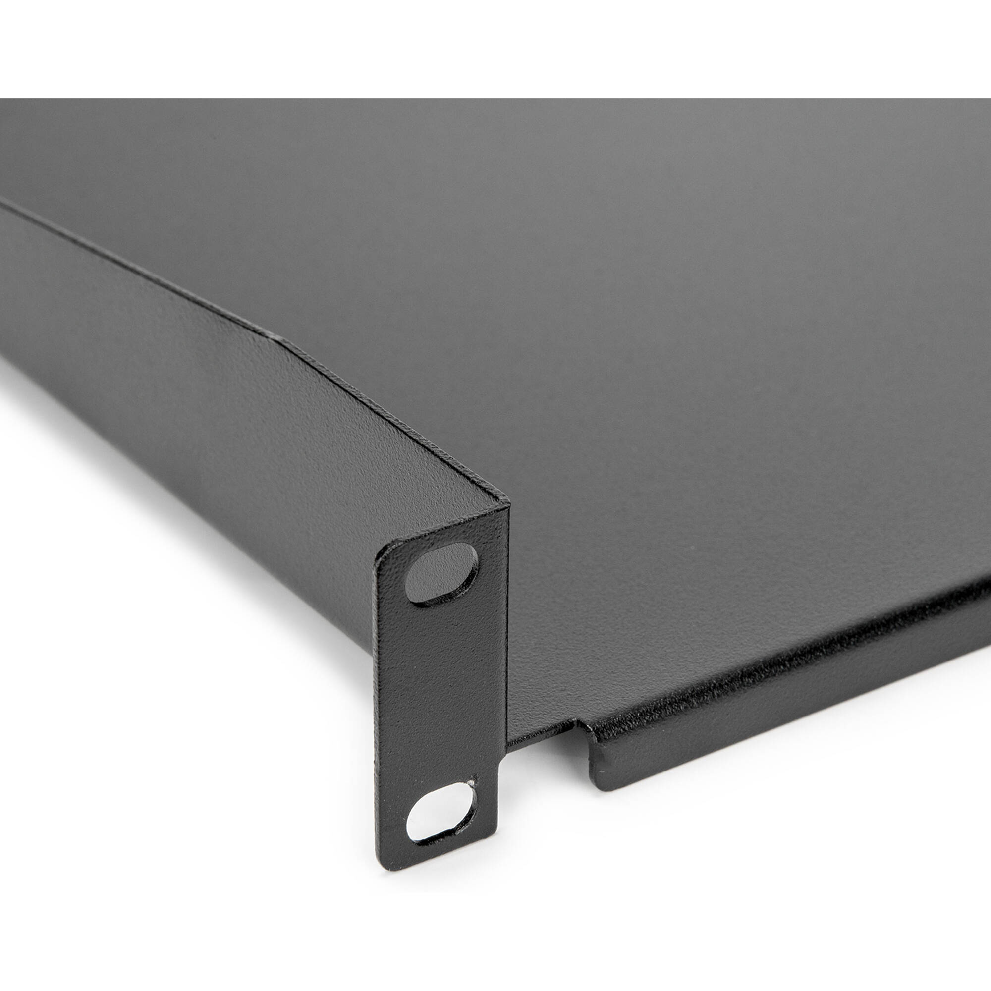 Rocstor premium 1U universal cantilever rack mount shelf, 10 in depth, black — view 4