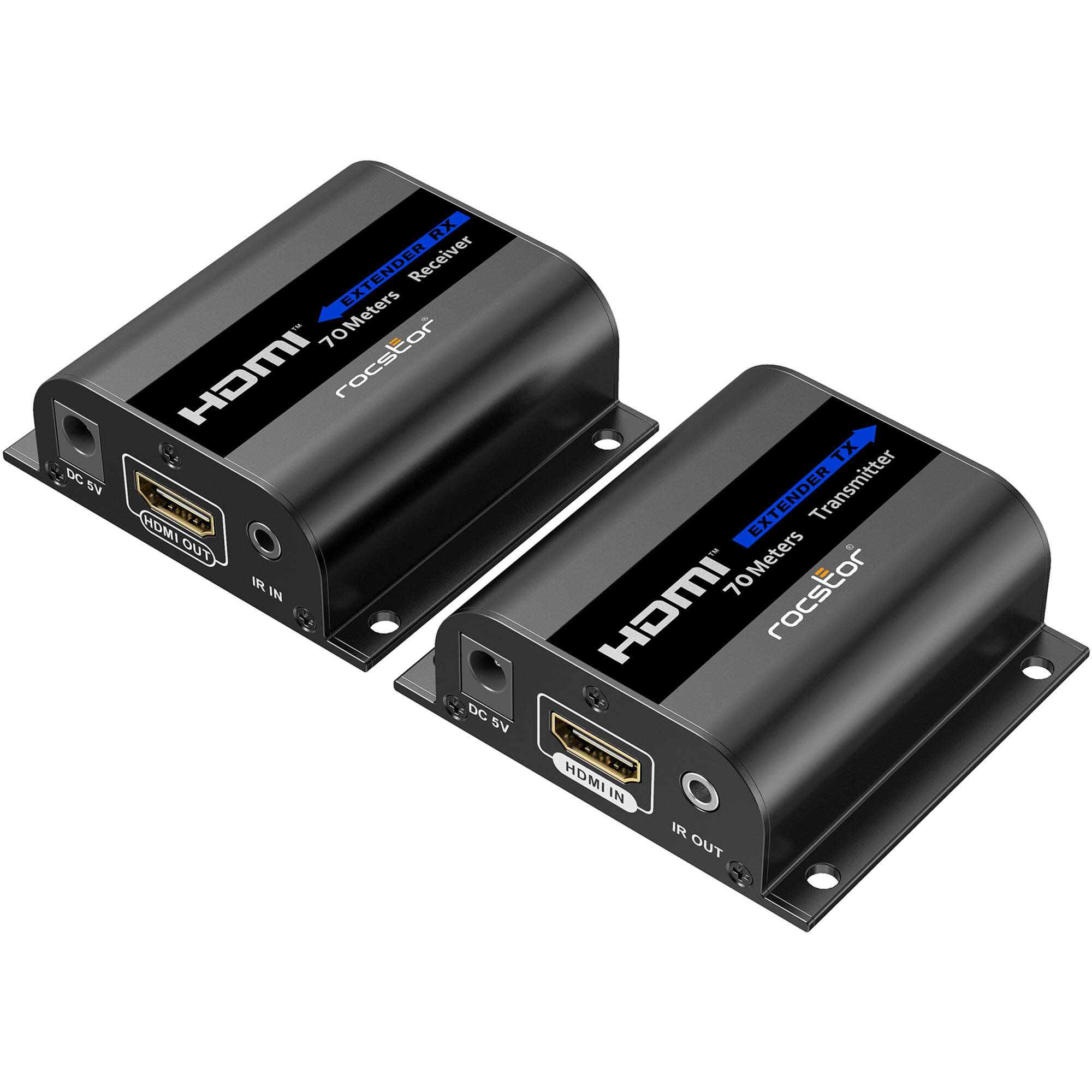Rocstor TRUEREACH Y10G008-B1 4K 30 Hz HDMI extender for Cat6, Cat6A, and Cat7 cabling — view 2