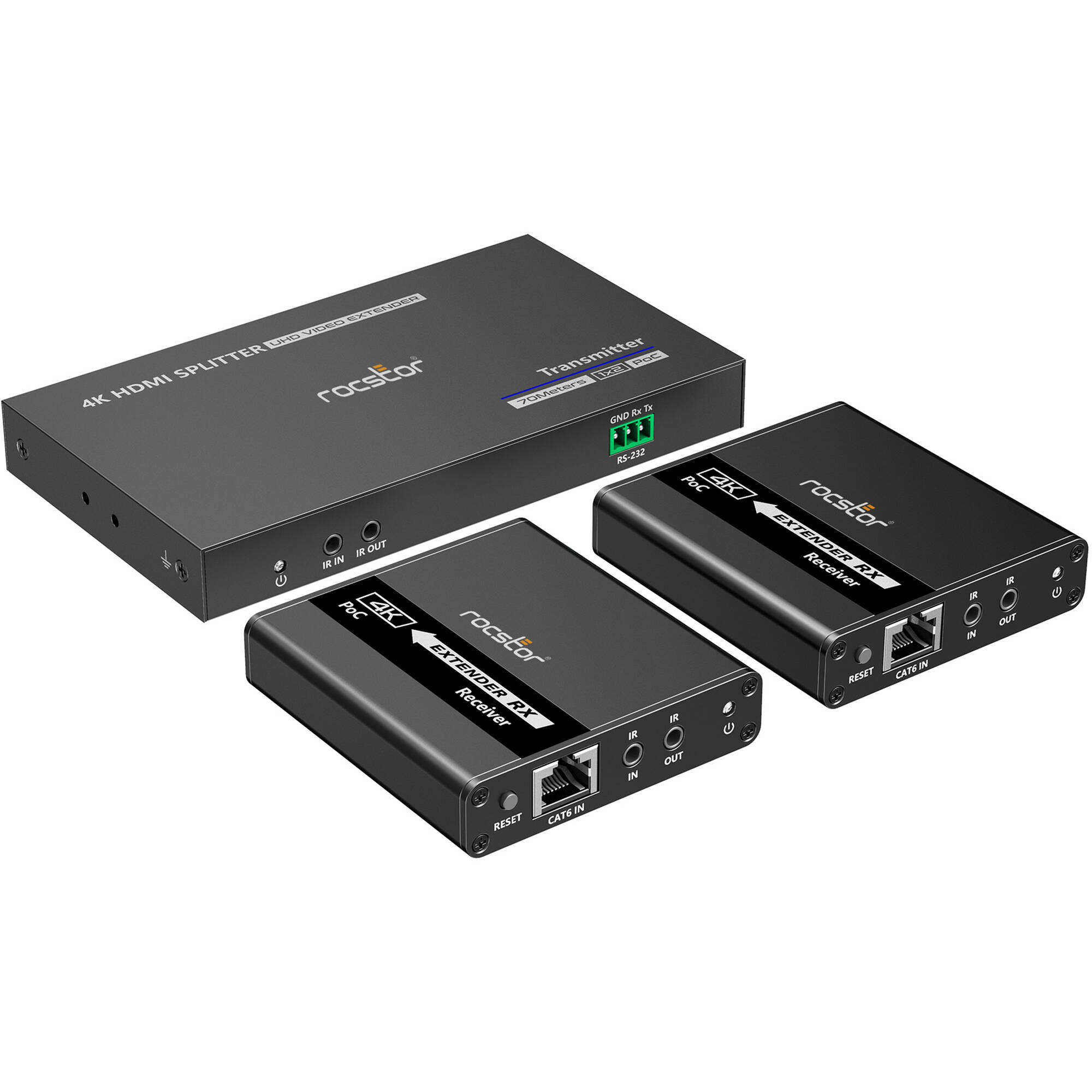 Truereach 4k/1080p 1x2 Hdmi Splitter with Power Over Cable Poc - 4k 30hz Hdr 131