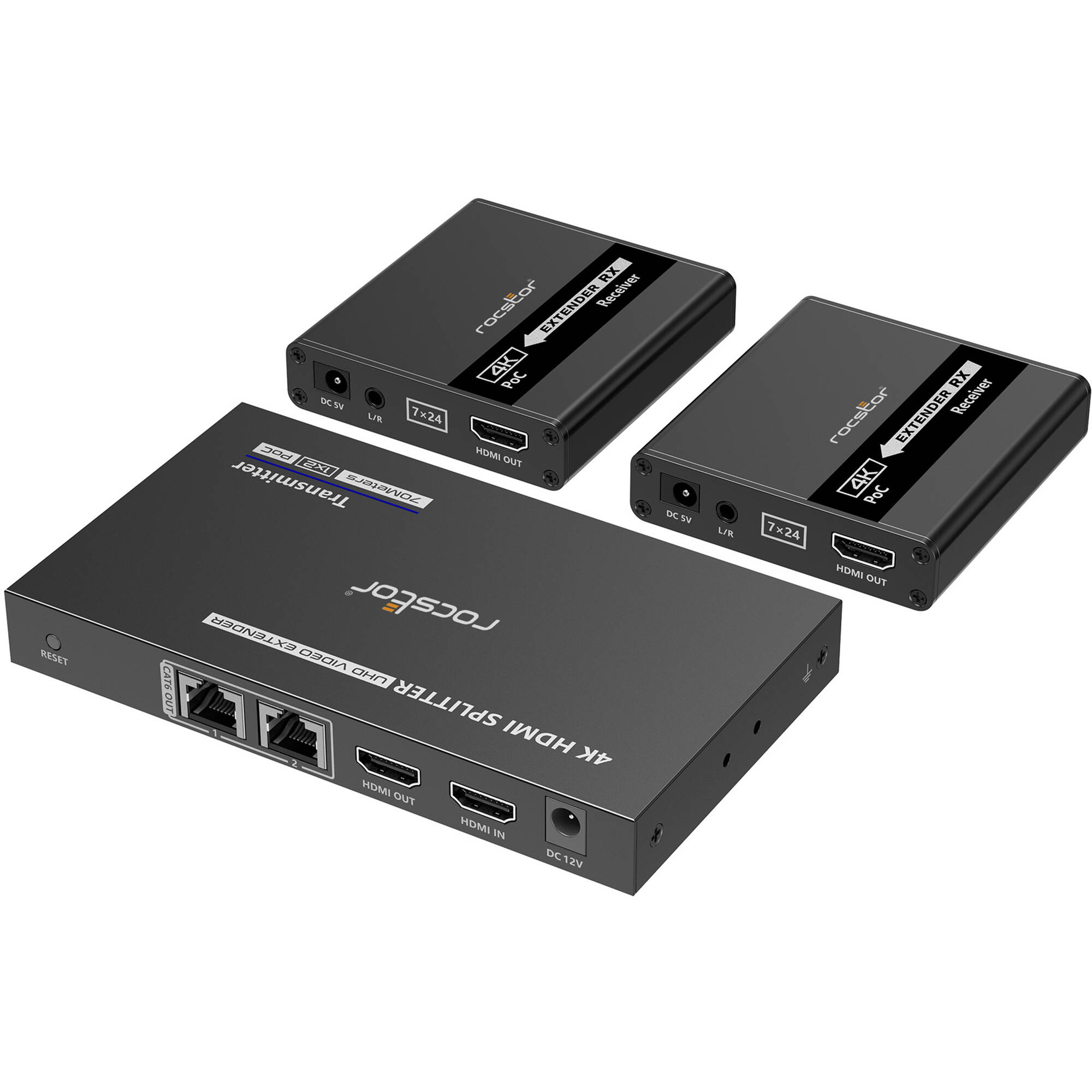C2G TRUEREACH Y10G014-B1 1x2 HDMI splitter with Power over Cable, 4K 30Hz HDR — view 2