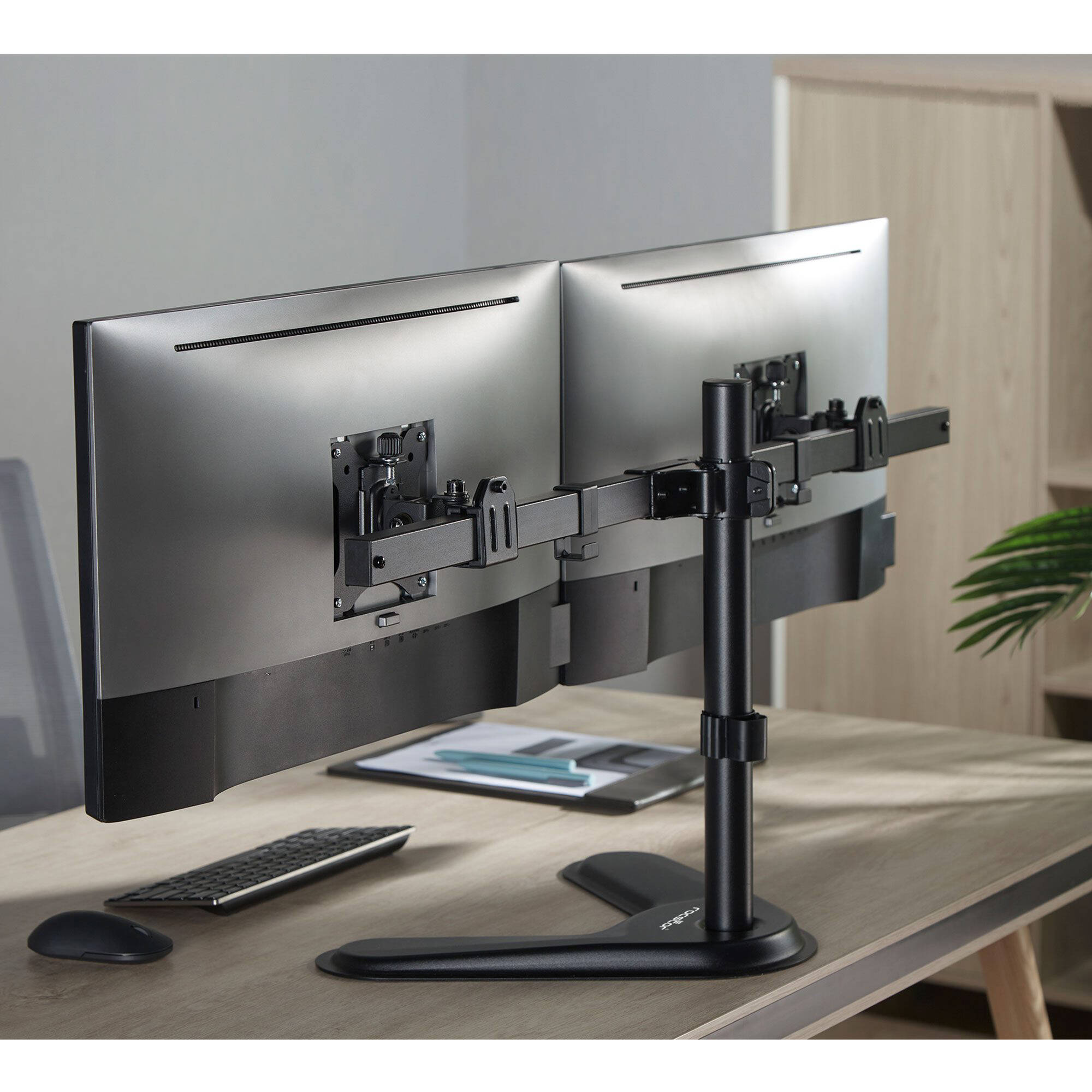 ERGOREACH EP2 premium free-standing dual-screen pole mount monitor stand — view 8