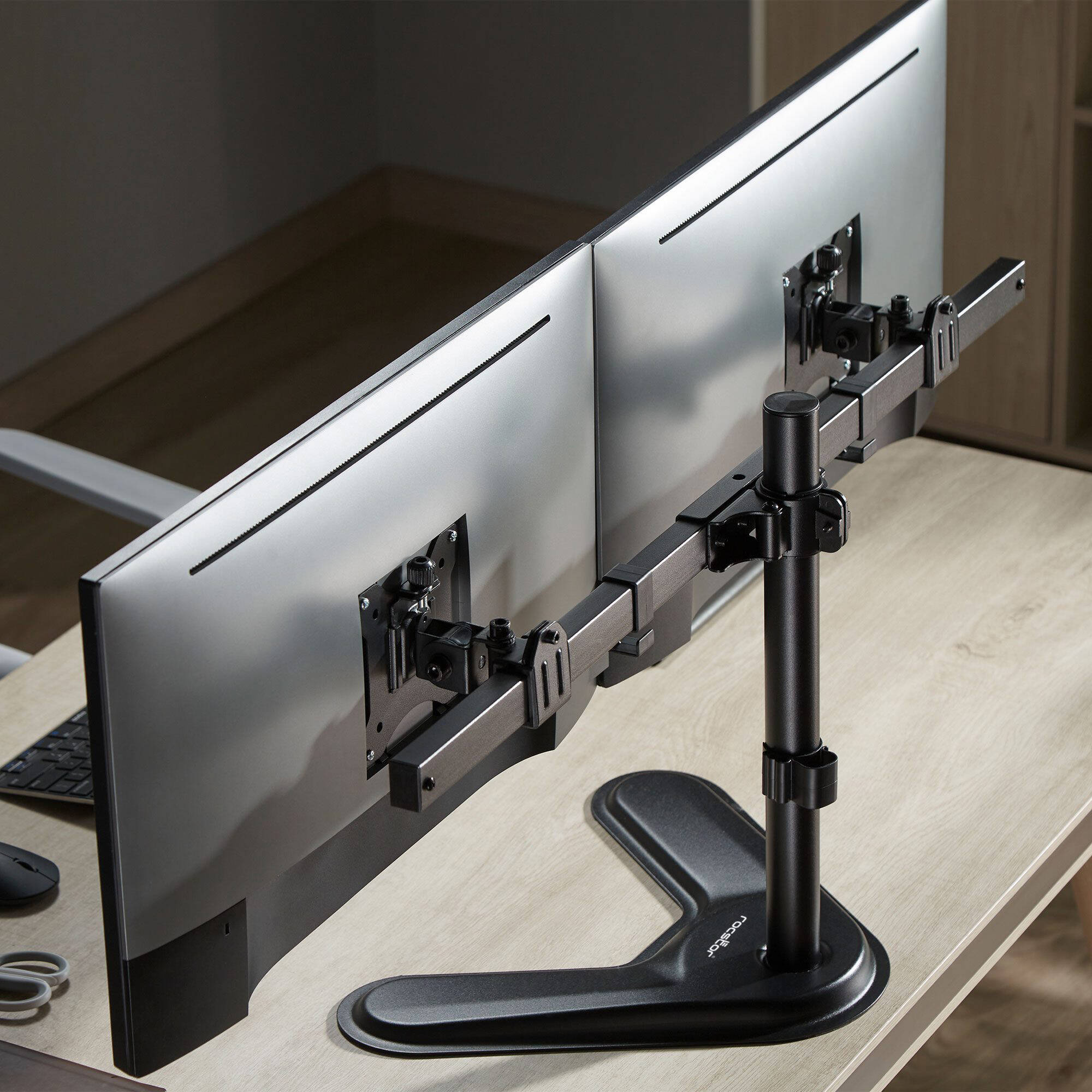 ERGOREACH EP2 premium free-standing dual-screen pole mount monitor stand — view 9