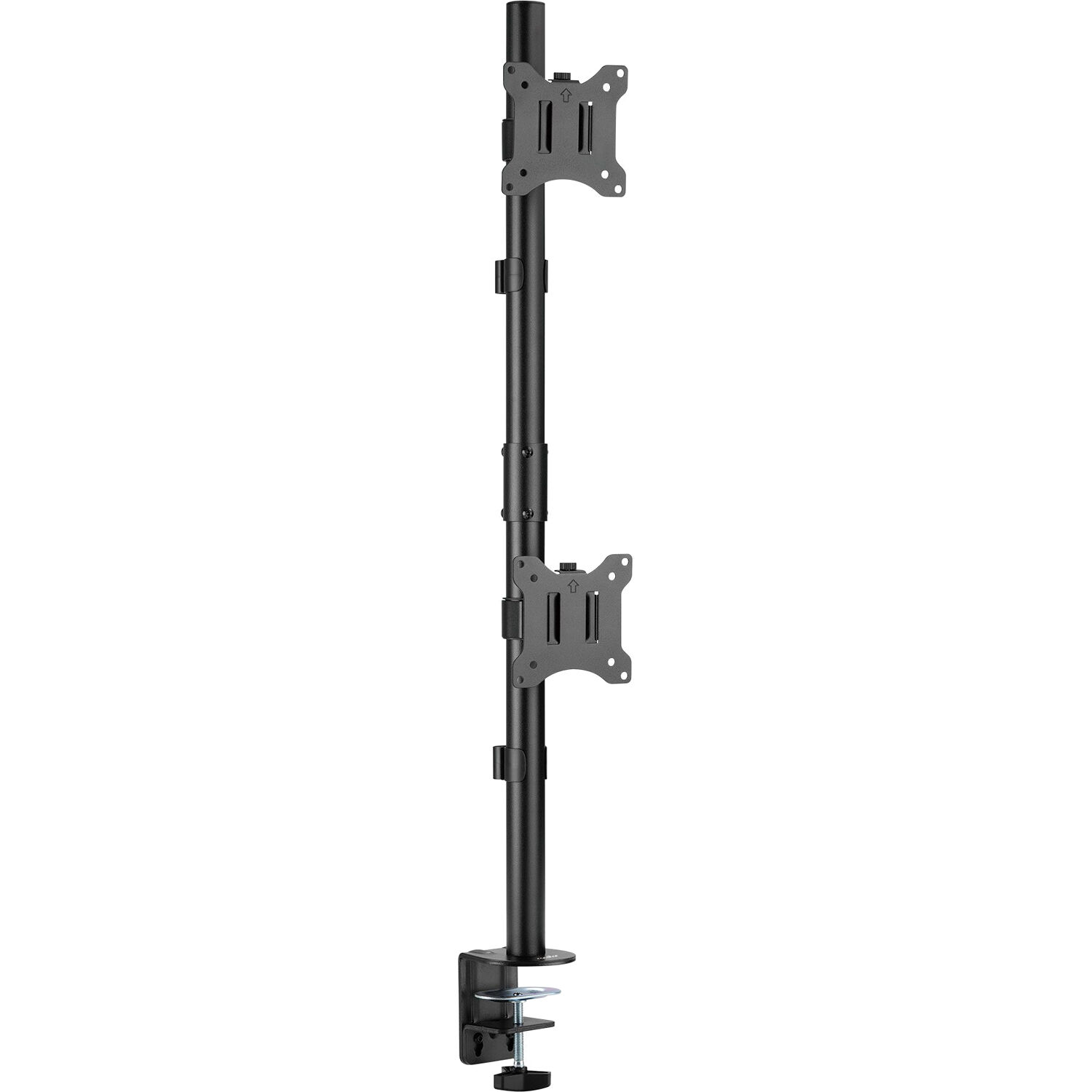 Rocstor ERGOREACH EP6 dual screen monitor mount with C-clamp and grommet support — view 2