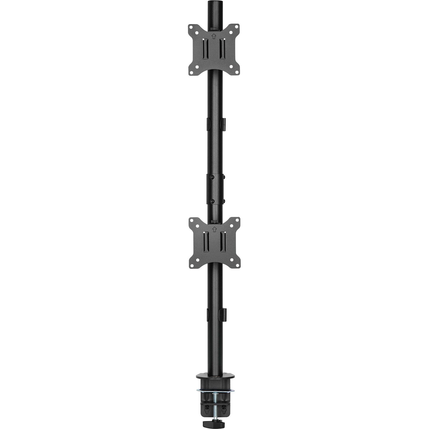 Rocstor ERGOREACH EP6 dual screen monitor mount with C-clamp and grommet support — view 3