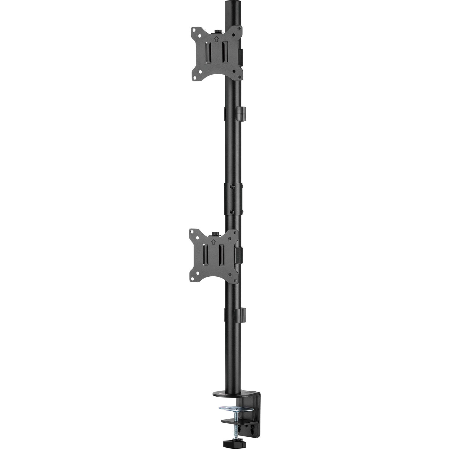 Rocstor ERGOREACH EP6 dual screen monitor mount with C-clamp and grommet support — view 4