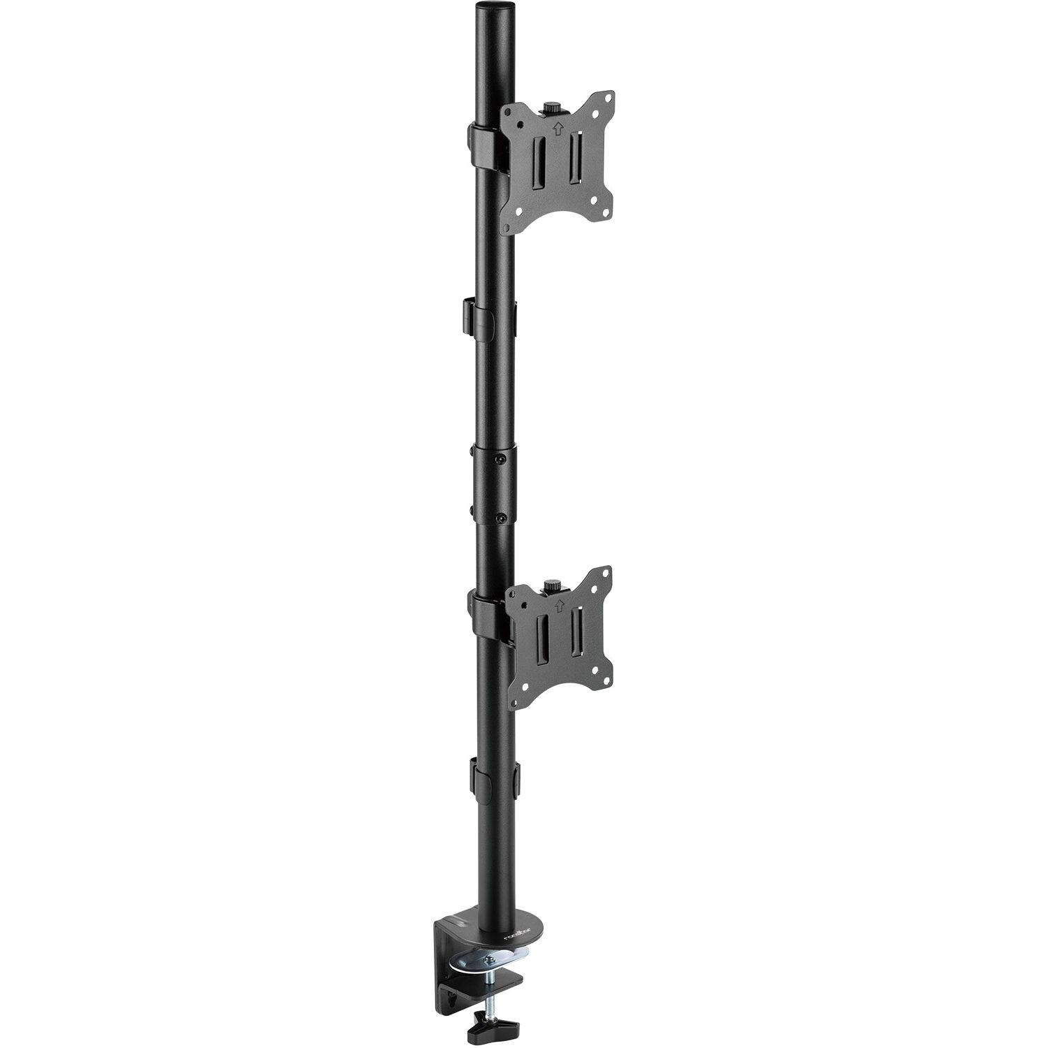 Rocstor ERGOREACH EP6 dual screen monitor mount with C-clamp and grommet support — view 5