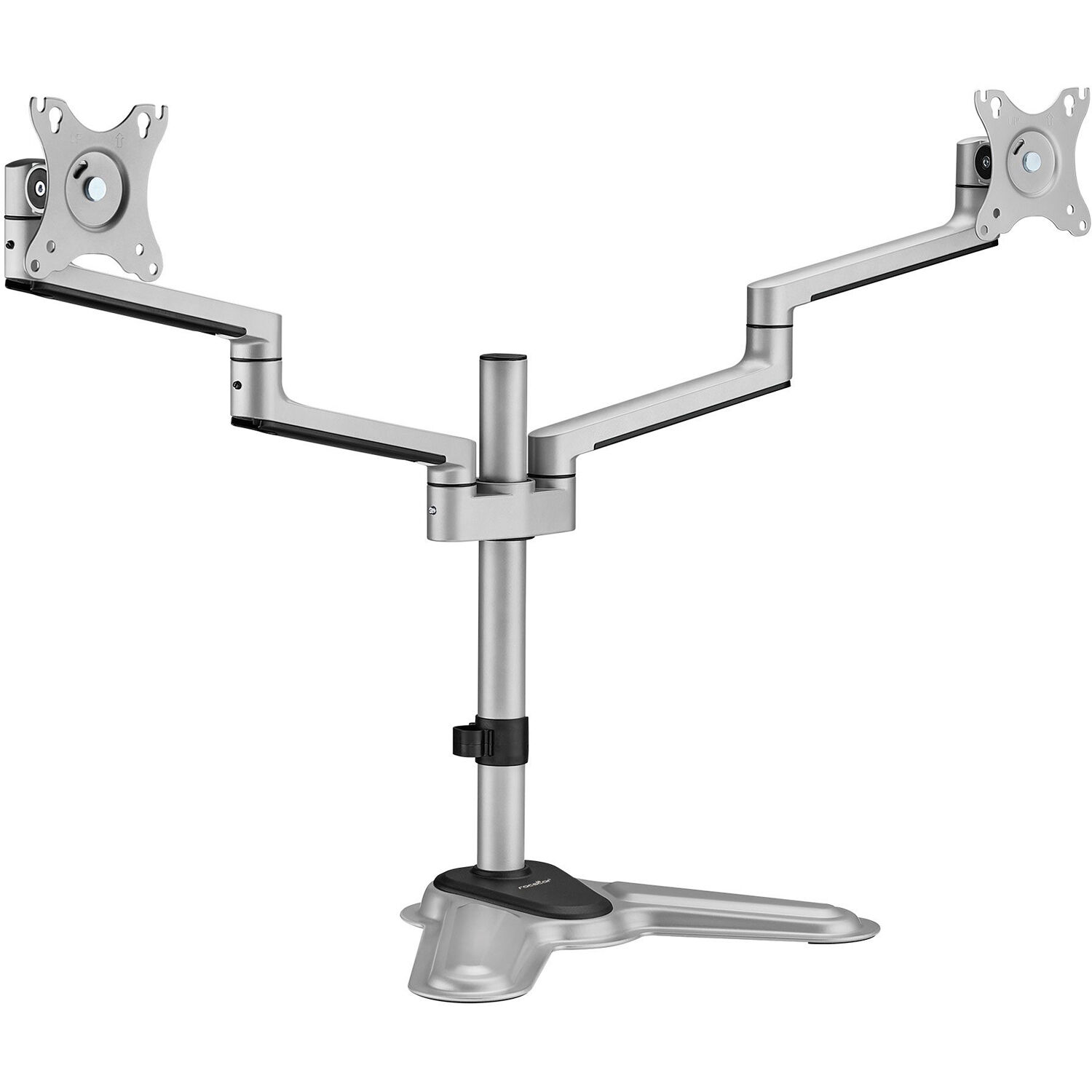 Rocstor ERGOREACH EP11 premium aluminum dual-screen monitor stand for two 32-inch displays — view 2