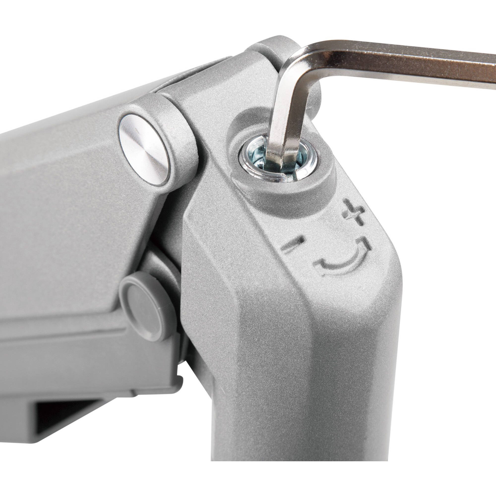 Premium aluminum single ergonomic monitor arm with C-clamp and grommet mounting — view 10