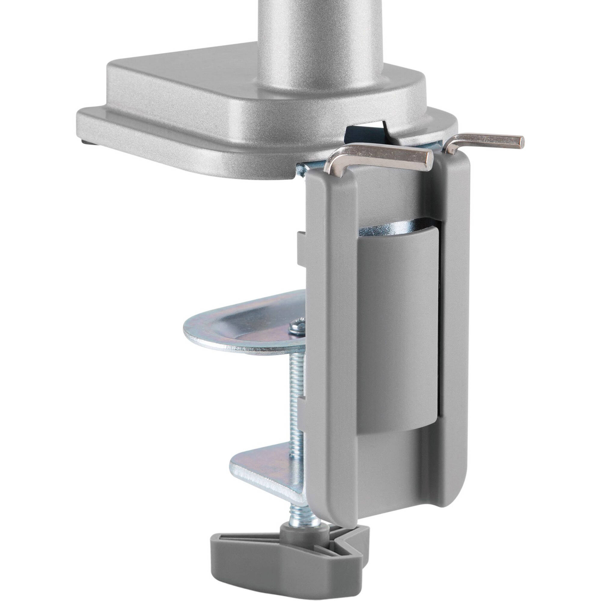 Premium aluminum single ergonomic monitor arm with C-clamp and grommet mounting — view 12