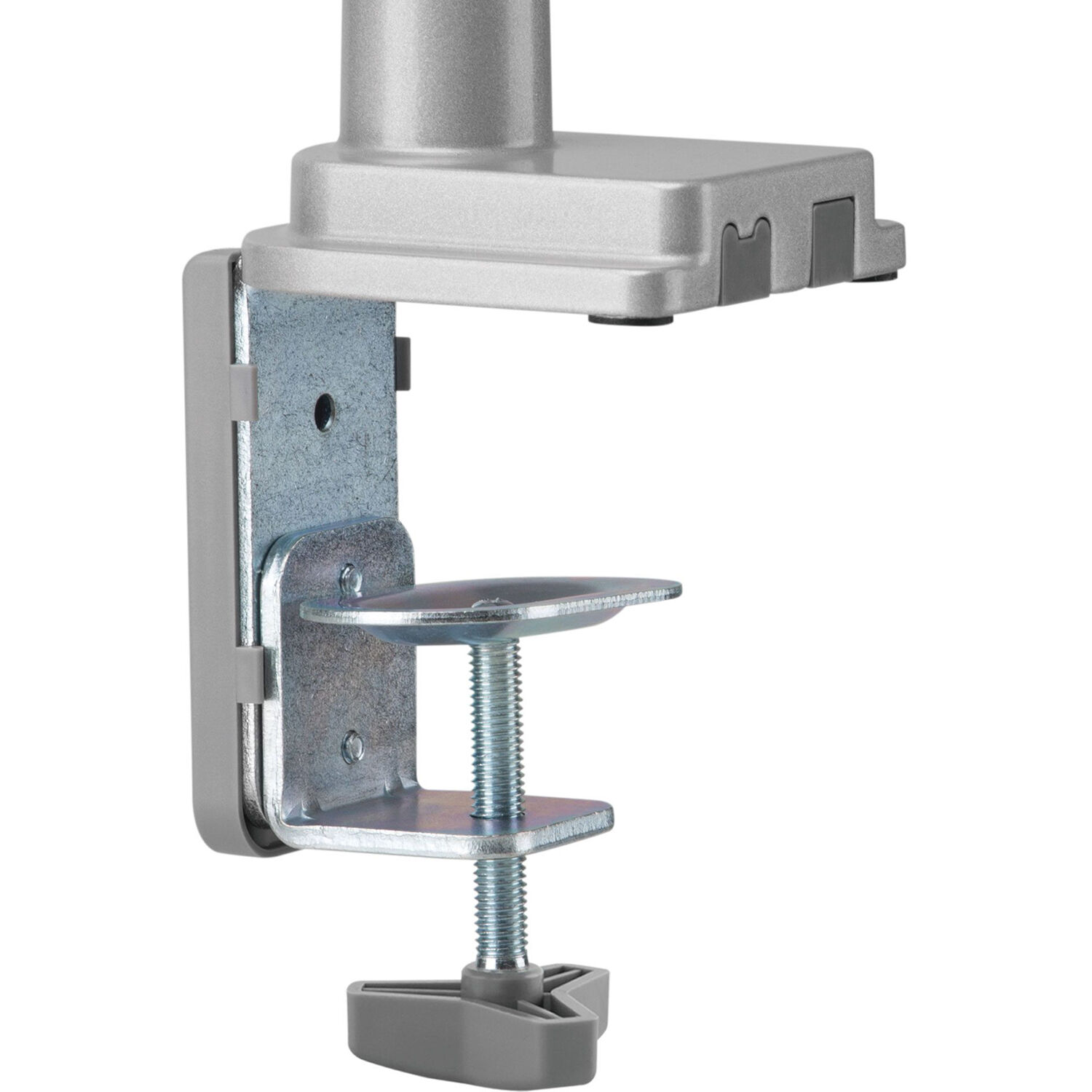 Premium aluminum single ergonomic monitor arm with C-clamp and grommet mounting — view 6