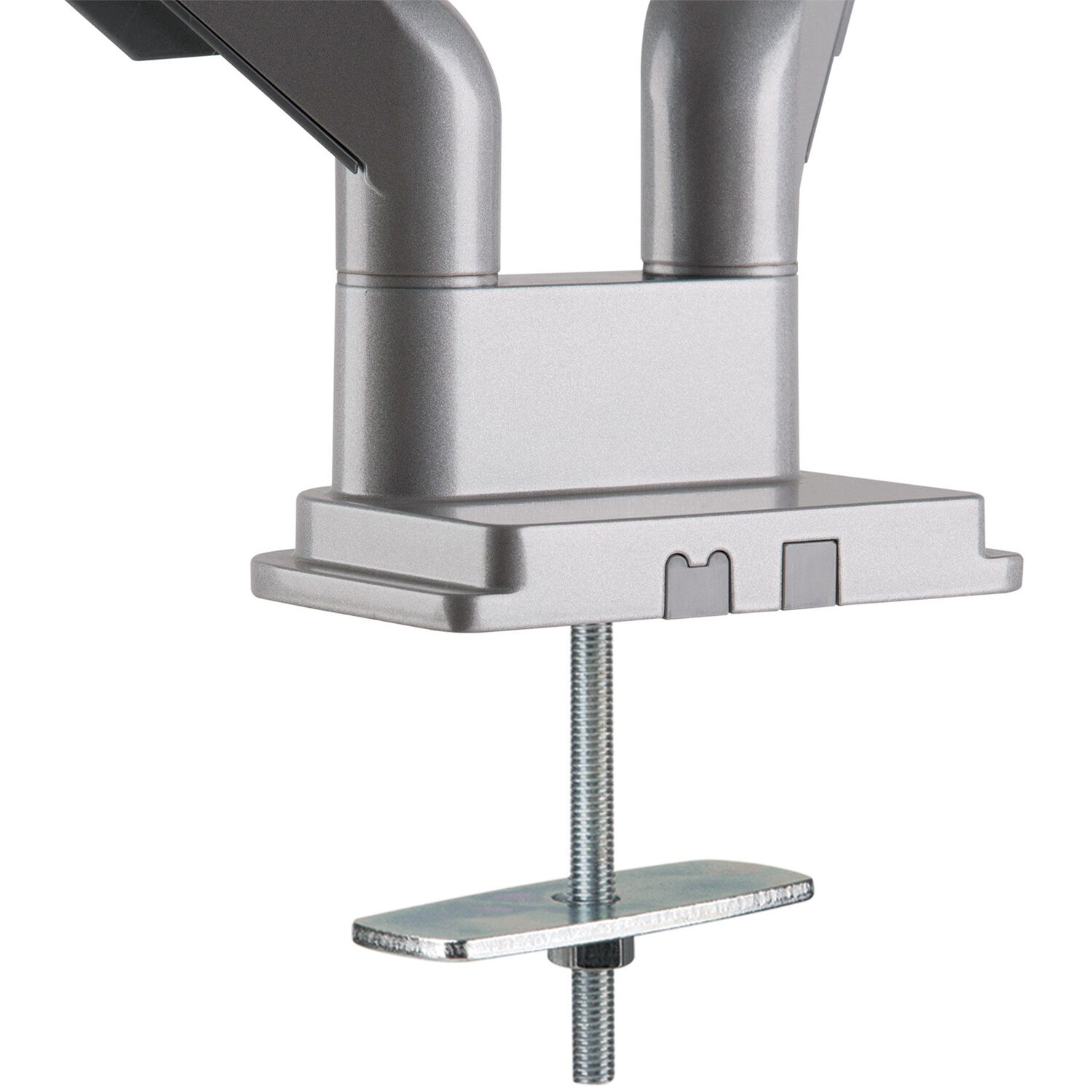 Rocstor ERGOREACH ED4 premium aluminum dual monitor arm with C-clamp and grommet mount — view 7