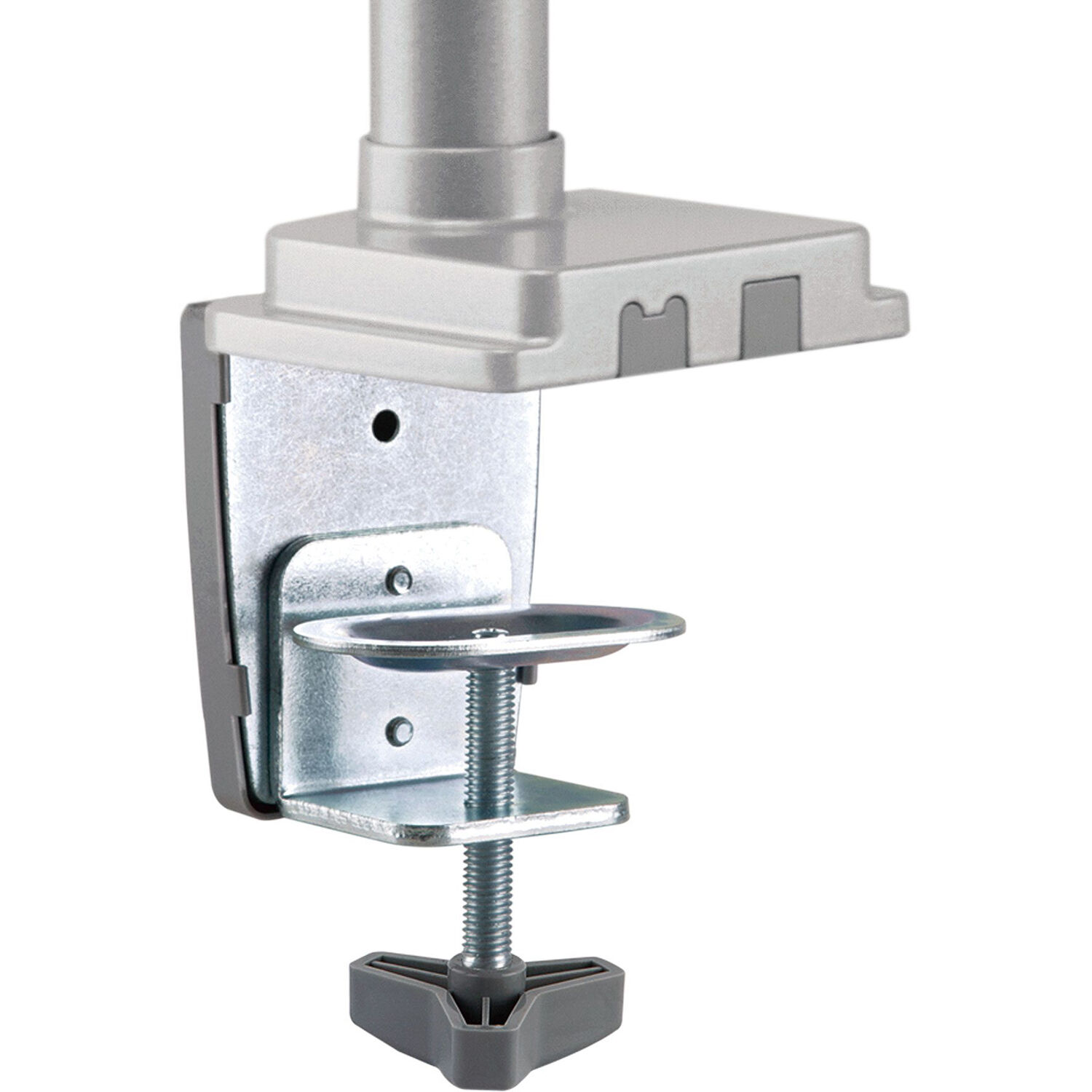 Premium aluminum dual monitor arm with C-clamp and grommet mounting for ergonomic desk setups — view 6