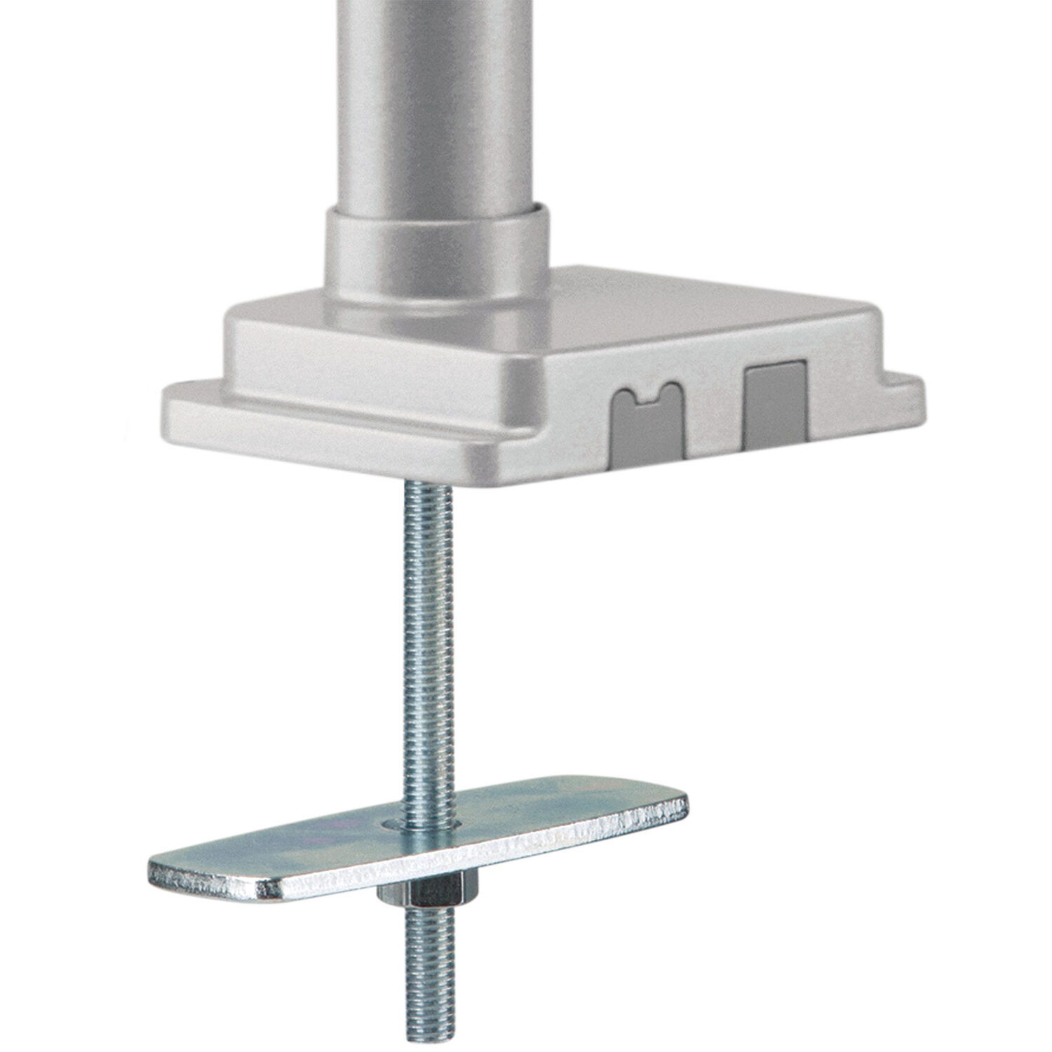 Premium aluminum dual monitor arm with C-clamp and grommet mounting for ergonomic desk setups — view 7