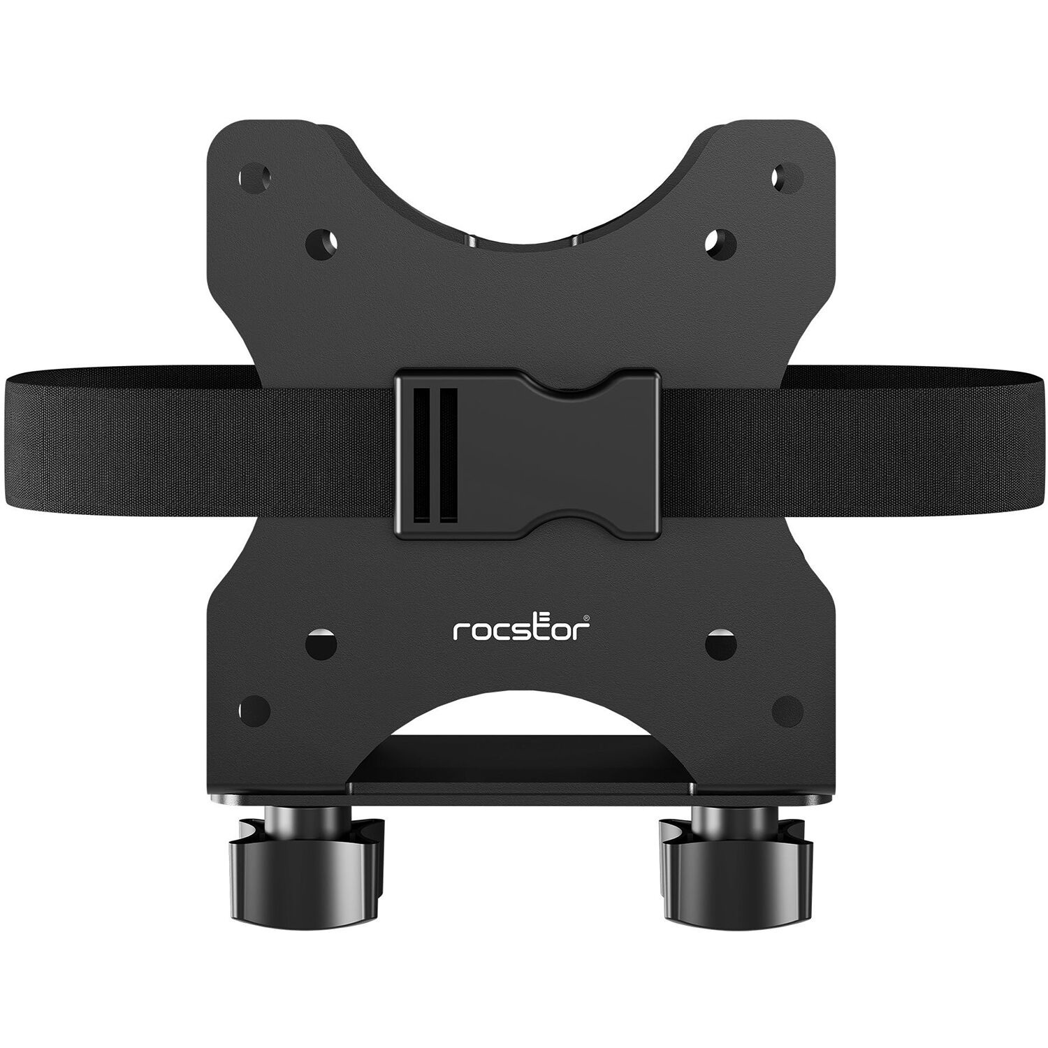 Rocstor premium thin client mount heavy-duty VESA bracket installed under a desk — view 5