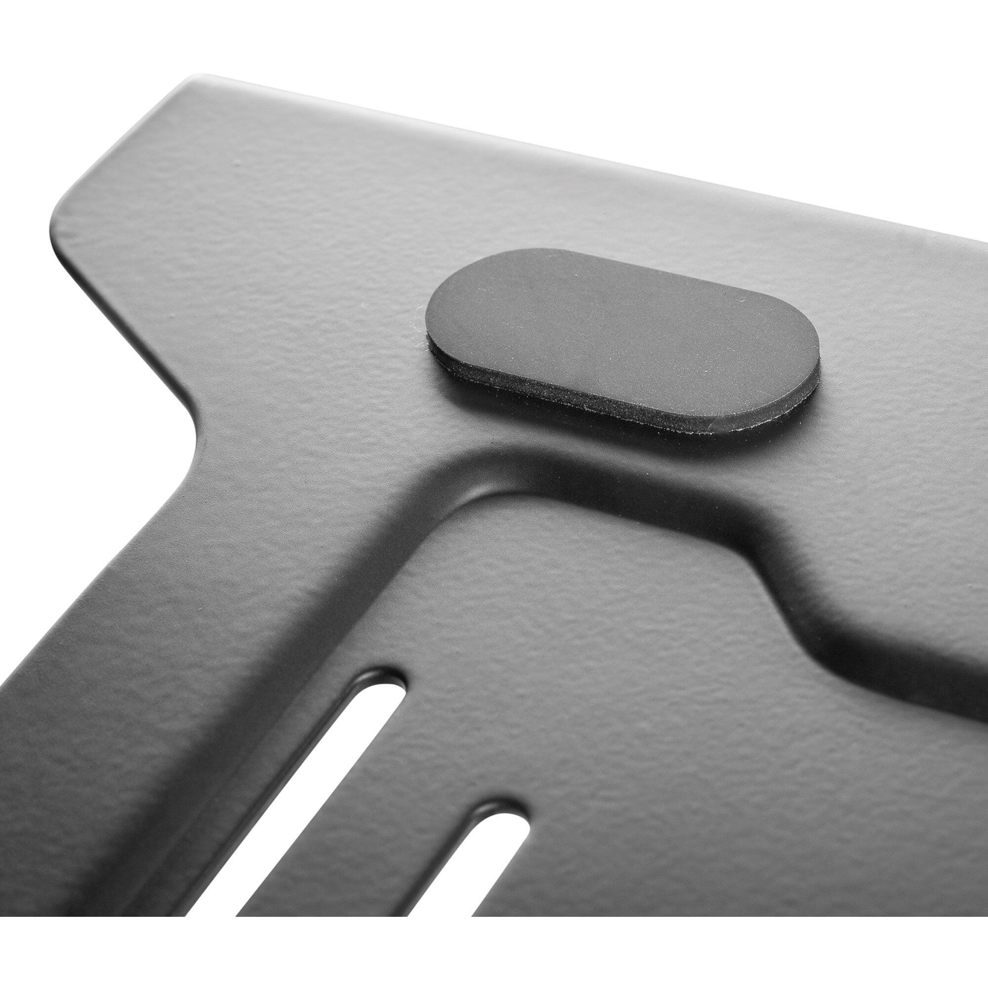 Rocstor premium VESA laptop tray mounted on an adjustable monitor arm for secure notebook placement — view 8