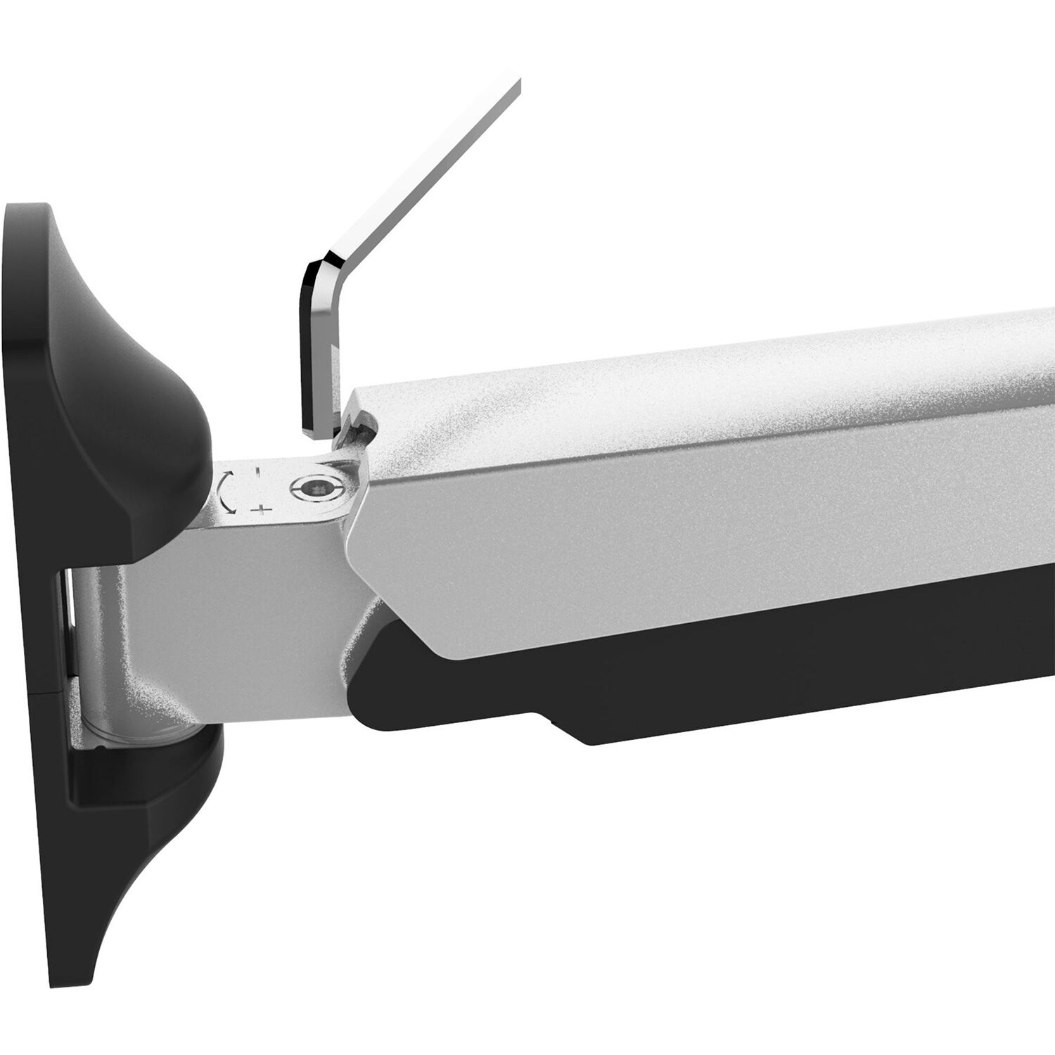 ERGOCENTER EW2 premium single monitor wall mount workstation with gas-spring arm — view 10