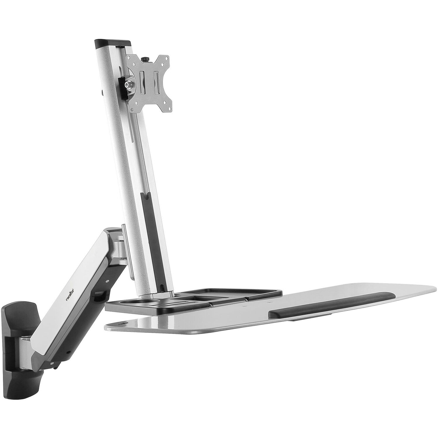 ERGOCENTER EW2 premium single monitor wall mount workstation with gas-spring arm — view 5