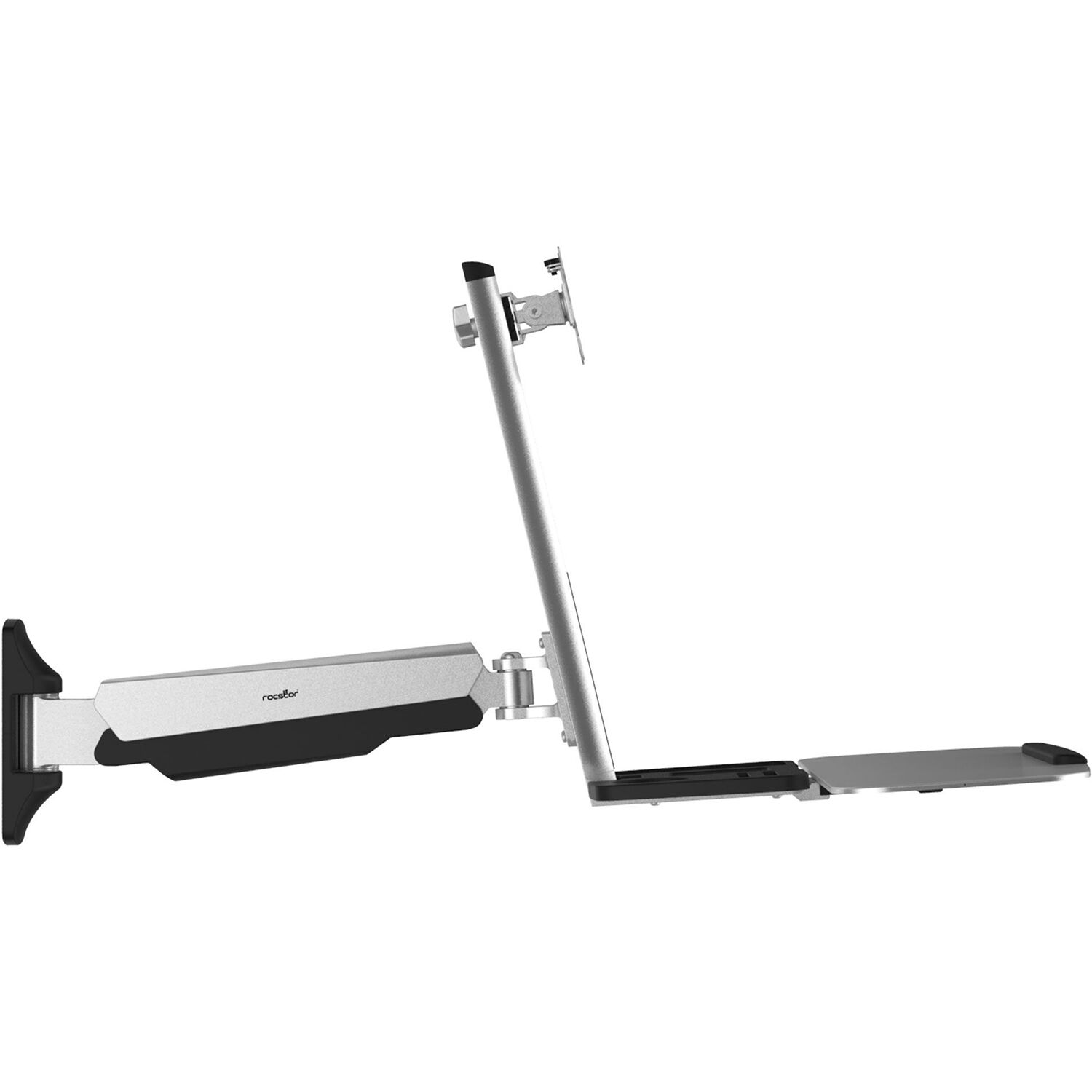 ERGOCENTER EW2 premium single monitor wall mount workstation with gas-spring arm — view 6