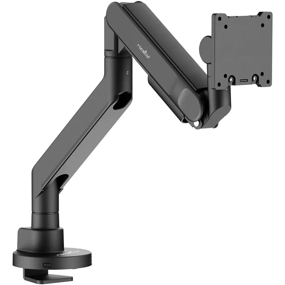 ERGOREACH ED7 heavy-duty single monitor arm with USB-A and USB-C base — view 4