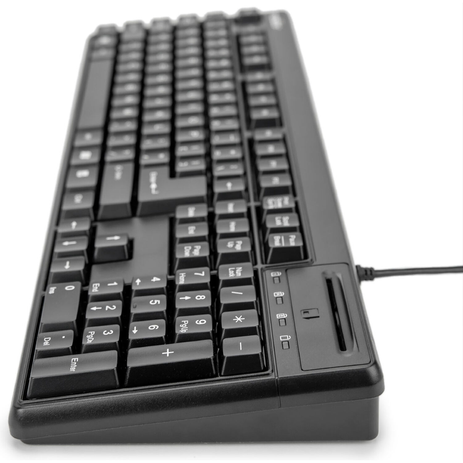Rocstor KS20T 104-key USB keyboard with built-in smart card reader for CAC and PIV authentication — view 6