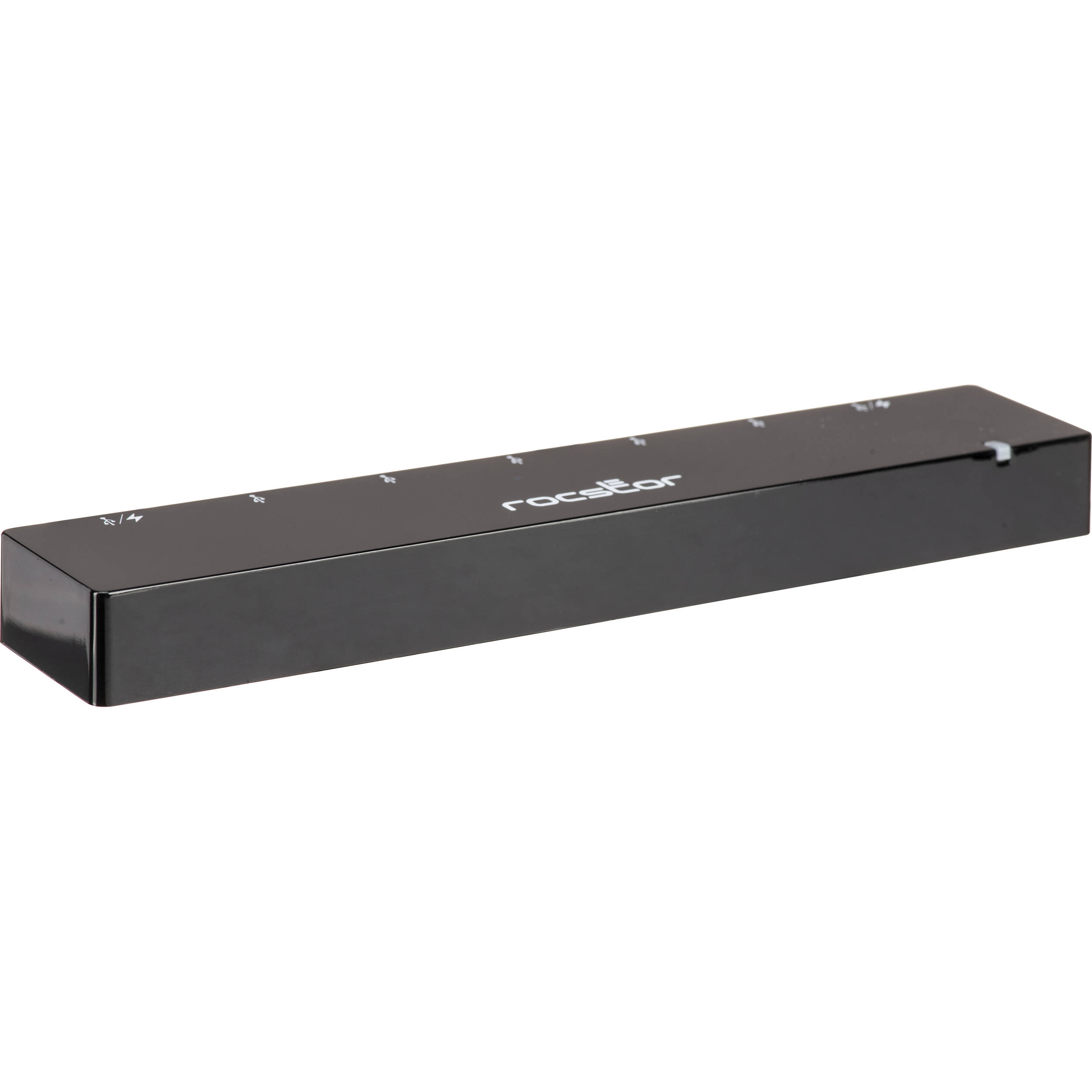 Rocstor 7-port USB 3.0 hub with two 2.4A fast-charge ports for desktop connectivity — view 2