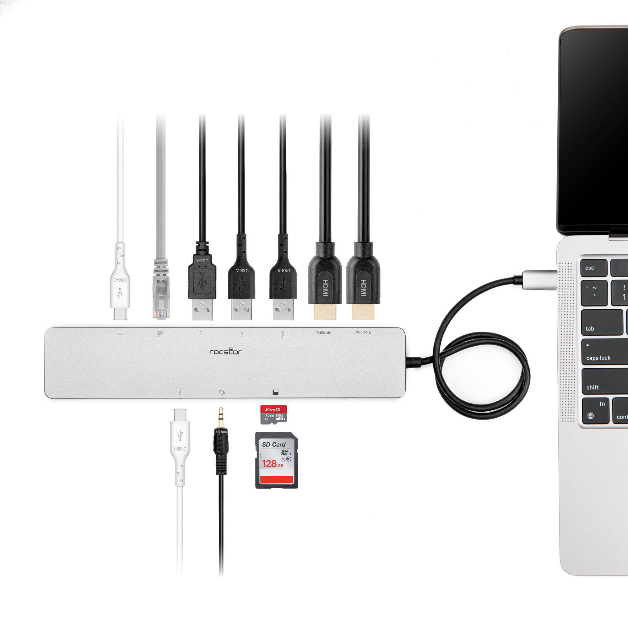 PREMIUM USB-C DUAL DISPLAY PORTABLE DOCK MULTIPORT - 1X 8K@30HZ, 1X 4K@60HZ - 1X — view 6