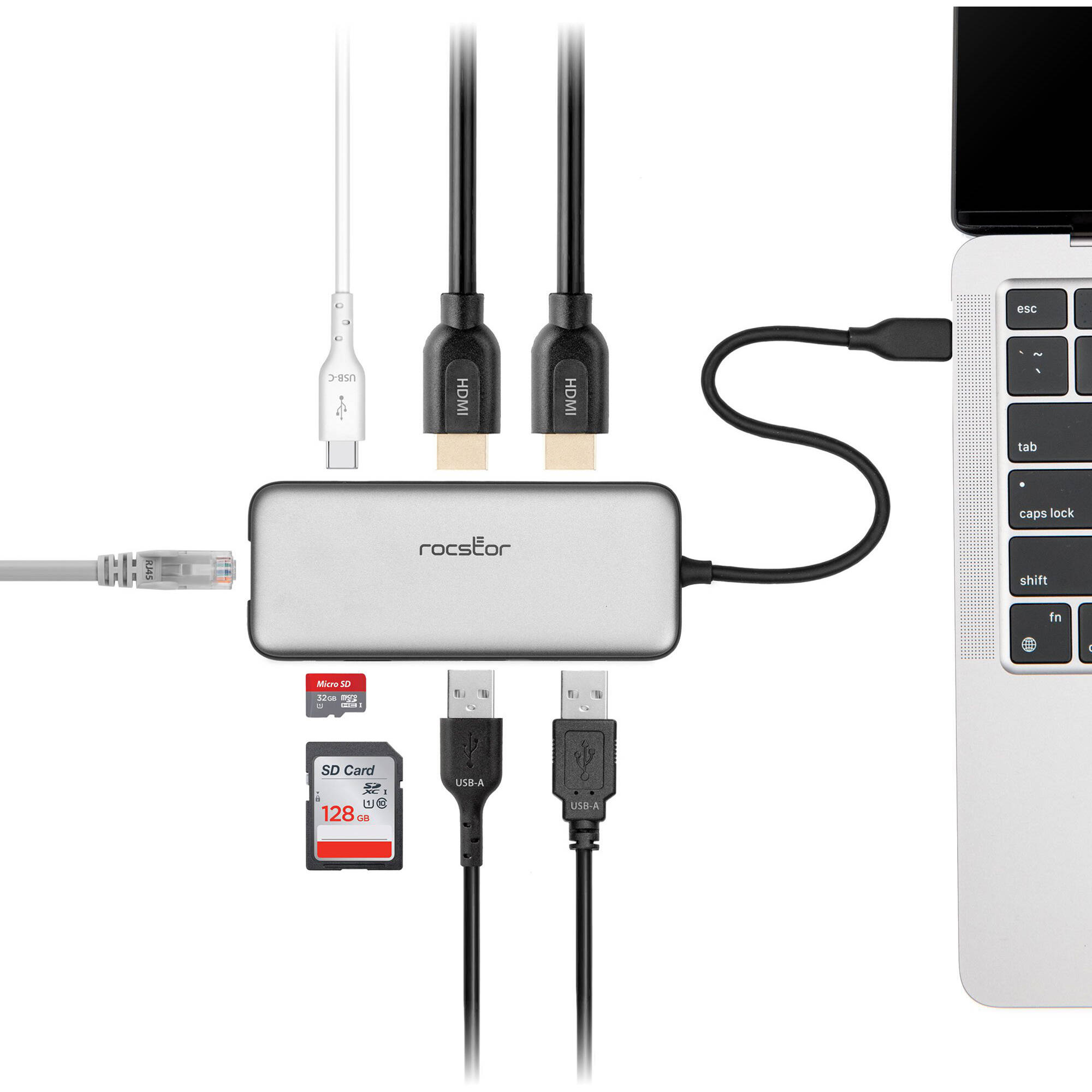 USB-C DUAL HDMI DISPLAY PORTABLE DOCK MULTIPORT WITH DP 1.4 ALT MODE - 2X HDMI 4 — view 7
