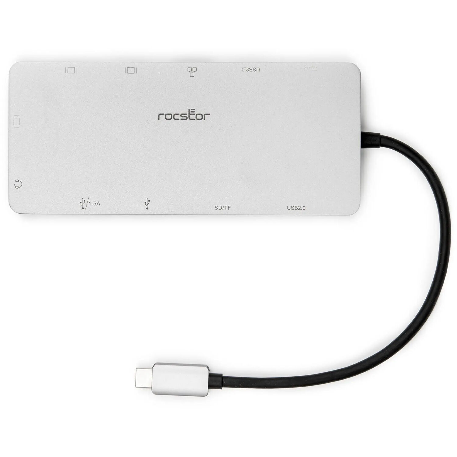 USB-C PORTABLE DOCK MULTIPORT ADAPTER 100W PD 2X HDMI 1X VGA 4X USB-A SD/TF GIGA — view 6