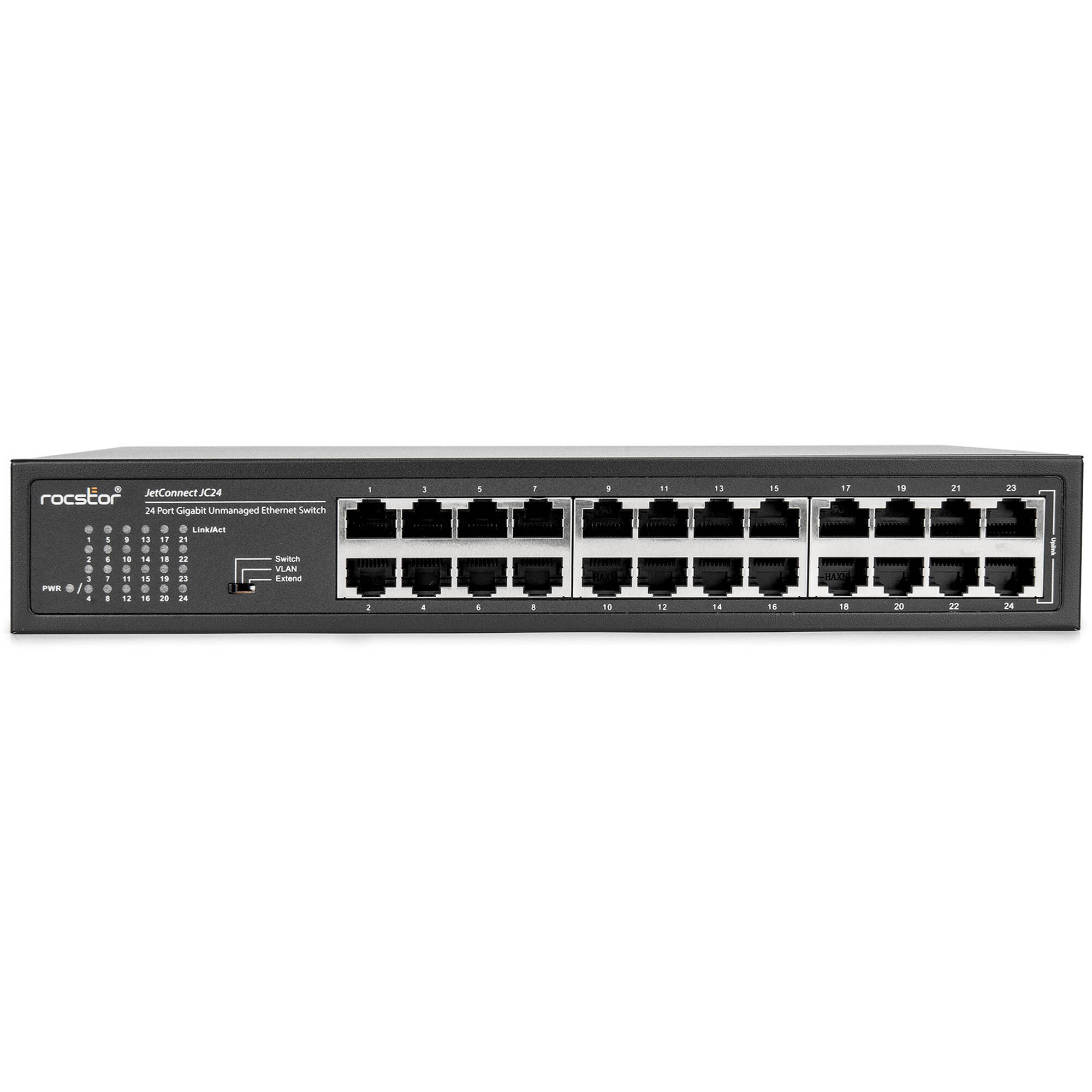 JETCONNECT JC24 24-port Gigabit unmanaged switch for desktop or rackmount installation — view 2