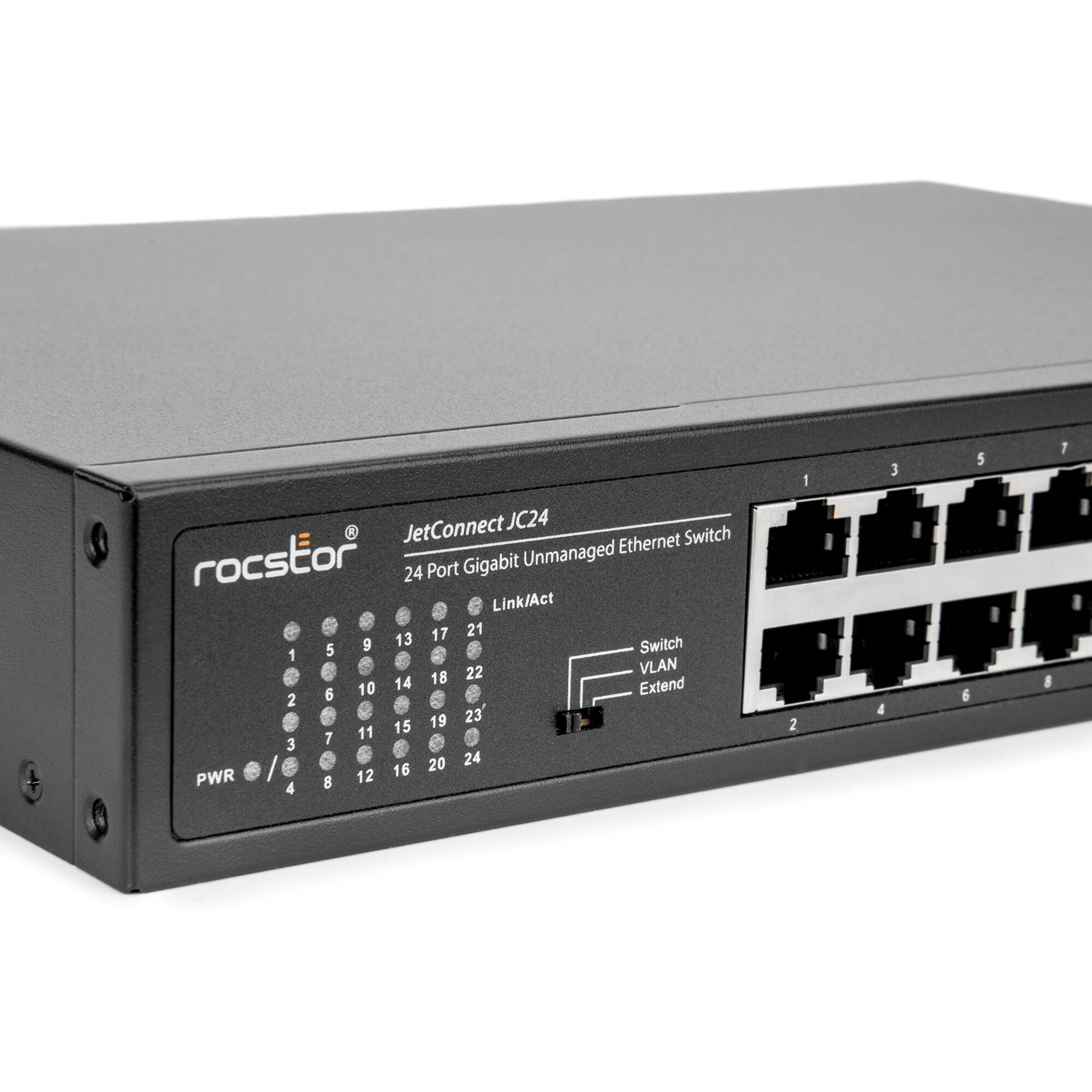 JETCONNECT JC24 24-port Gigabit unmanaged switch for desktop or rackmount installation — view 5