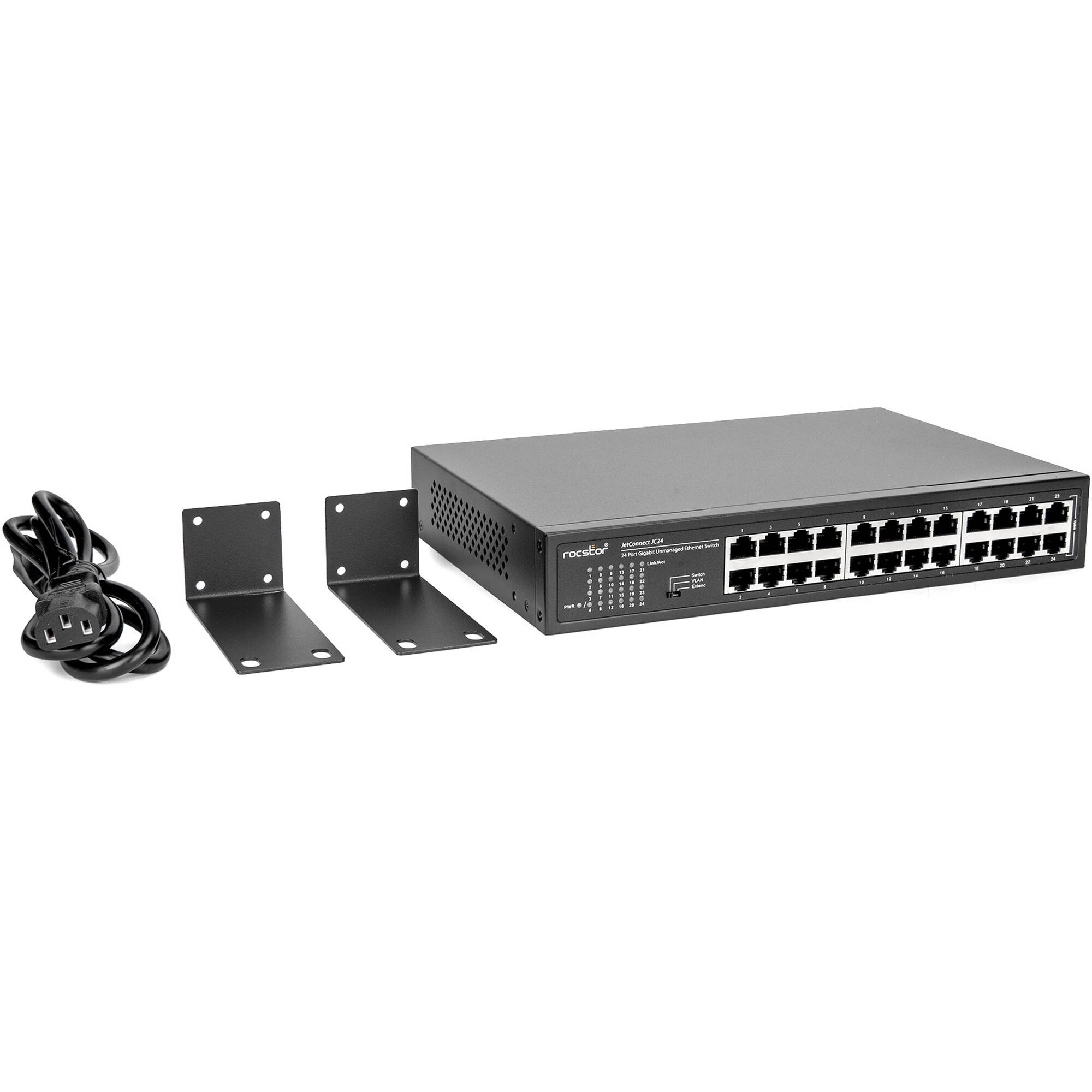 JETCONNECT JC24 24-port Gigabit unmanaged switch for desktop or rackmount installation — view 6