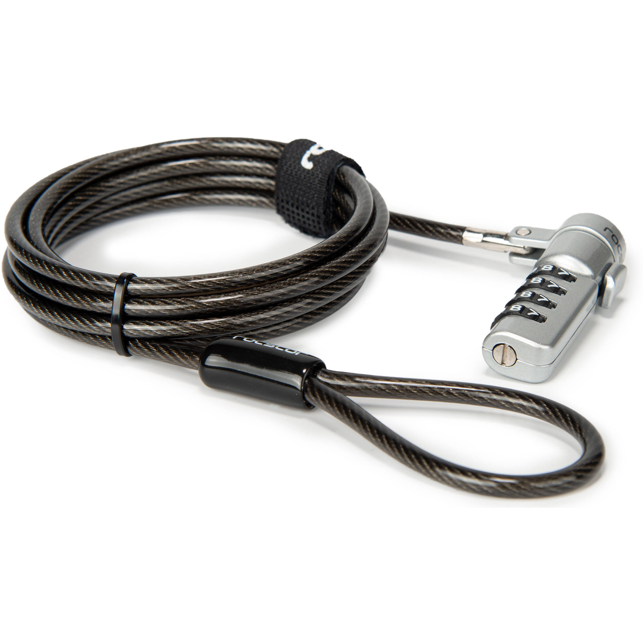 Rocstor ROCBOLT R22 premium combination cable lock with slim lock head and 4-digit combination — view 2