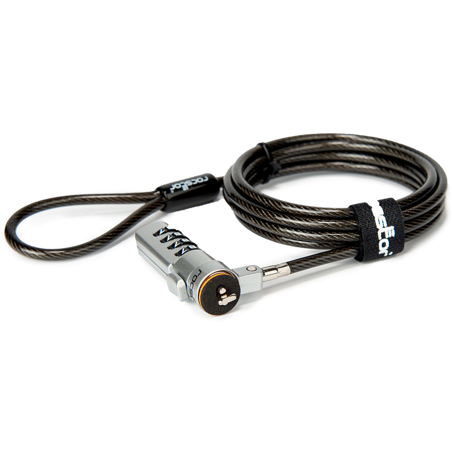 Rocstor ROCBOLT R22 premium combination cable lock with slim lock head and 4-digit combination — view 3