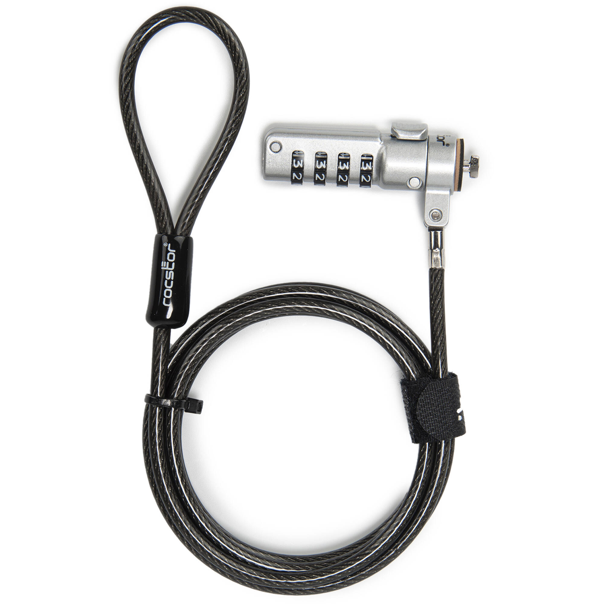 Rocstor ROCBOLT R22 premium combination cable lock with slim lock head and 4-digit combination — view 4