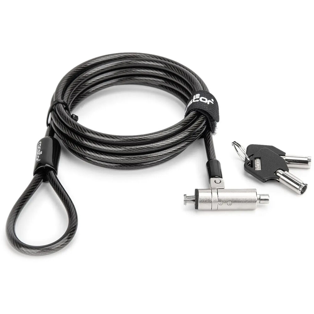 ROCBOLT N19 slim cable with keyed lock, slim nano-slot head, and 2 keys — view 2