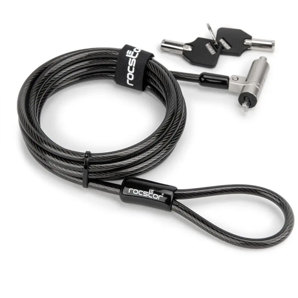 ROCBOLT N19 slim cable with keyed lock, slim nano-slot head, and 2 keys — view 3