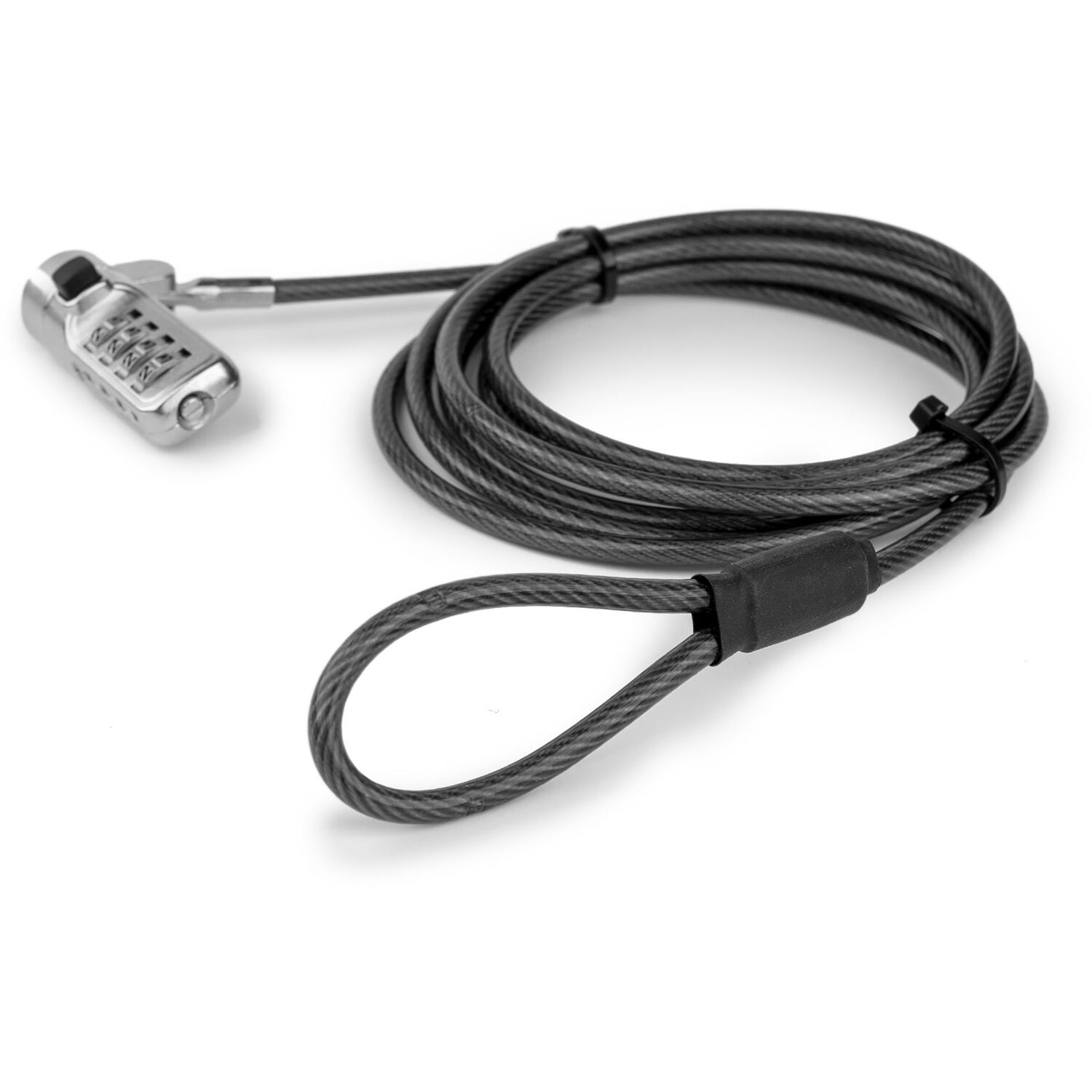 Black Rocbolt W21 cable lock with resettable 4-digit combination for Noble Wedge slots — view 3