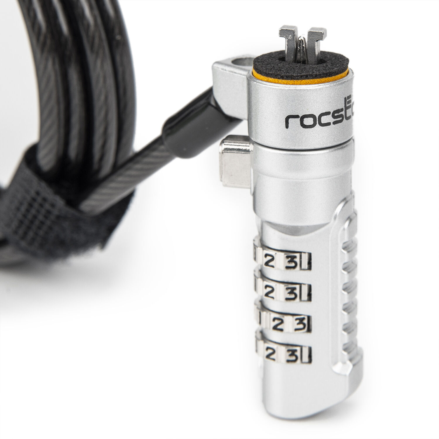 ROCBOLT N19 slim security cable with 4-digit resettable combination lock and nano-slot head — view 5
