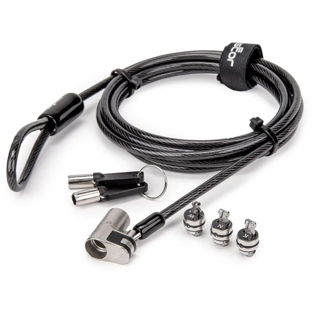ROCBOLT universal keyed 3-in-1 laptop security lock for standard K-Slot and Nano devices — view 3