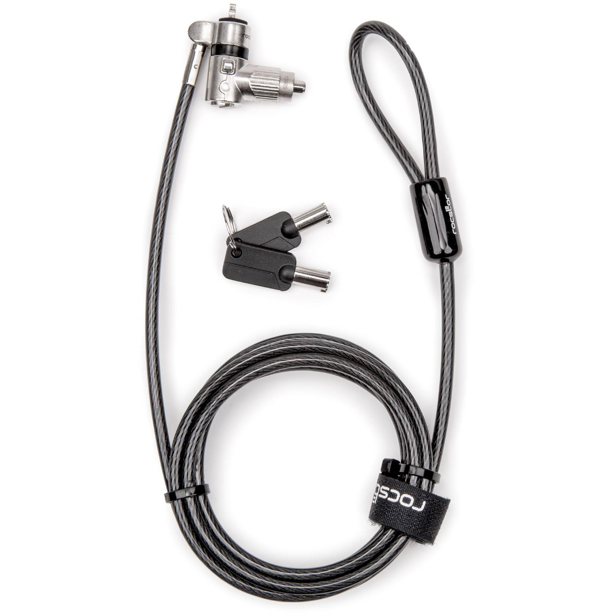 Rocbolt universal switchable built-in 3-in-1 keyed security laptop lock in black — view 4