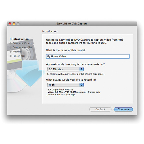 Easy VHS to DVD for Mac software for converting VHS tapes to digital files on Mac — view 3