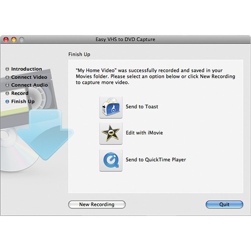 Easy VHS to DVD for Mac software for converting VHS tapes to digital files on Mac — view 7
